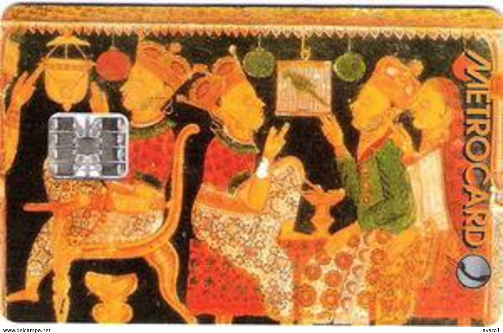 METROCARD : MET028 600 (in Black) Temple Mural 2 (chip On Front) USED - Sri Lanka (Ceilán)