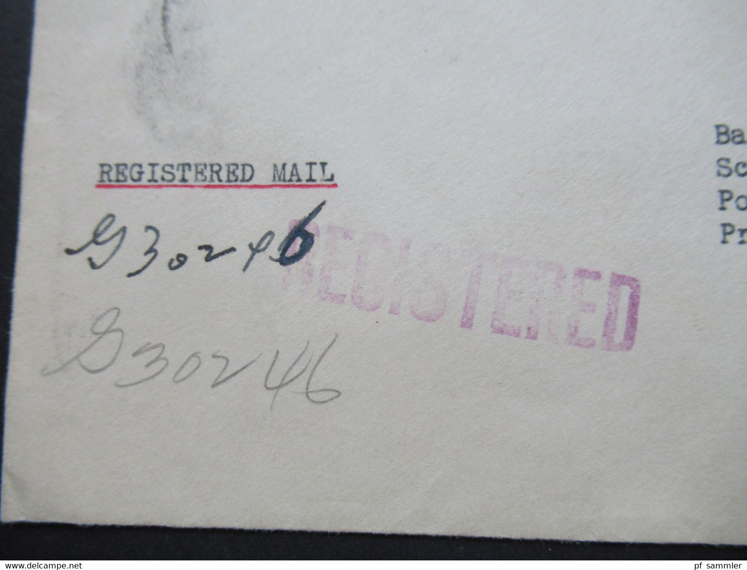 USA 1938 Registered Letter Bank Of New York Luftpost Nach Posen / Poznan An Baroness Von Ohnesorge Rücks. 9 Stempel - Briefe U. Dokumente