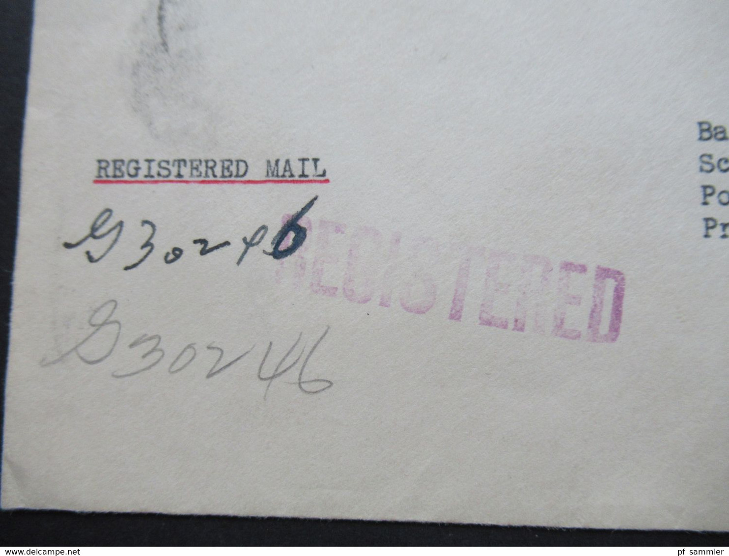 USA 1938 Registered Letter Bank Of New York Luftpost Nach Posen / Poznan An Baroness Von Ohnesorge Rücks. 9 Stempel - Covers & Documents