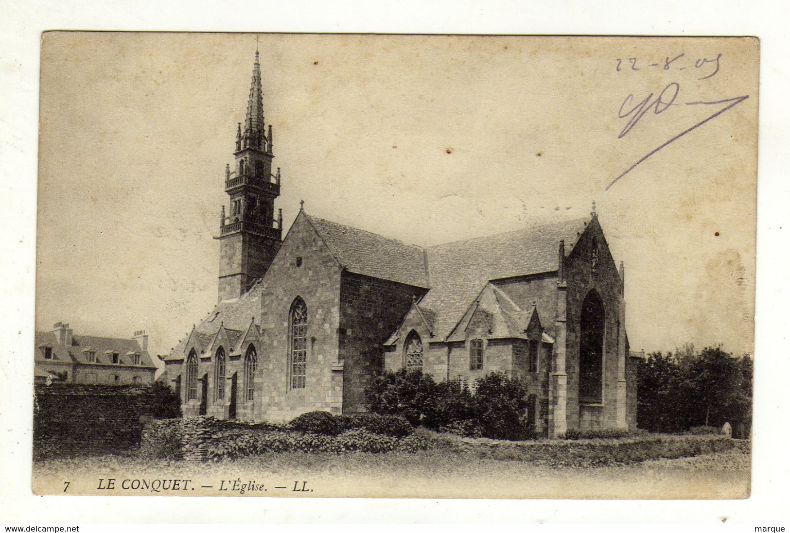 Cpa N° 7 LE CONQUET L ' Eglise - Le Conquet