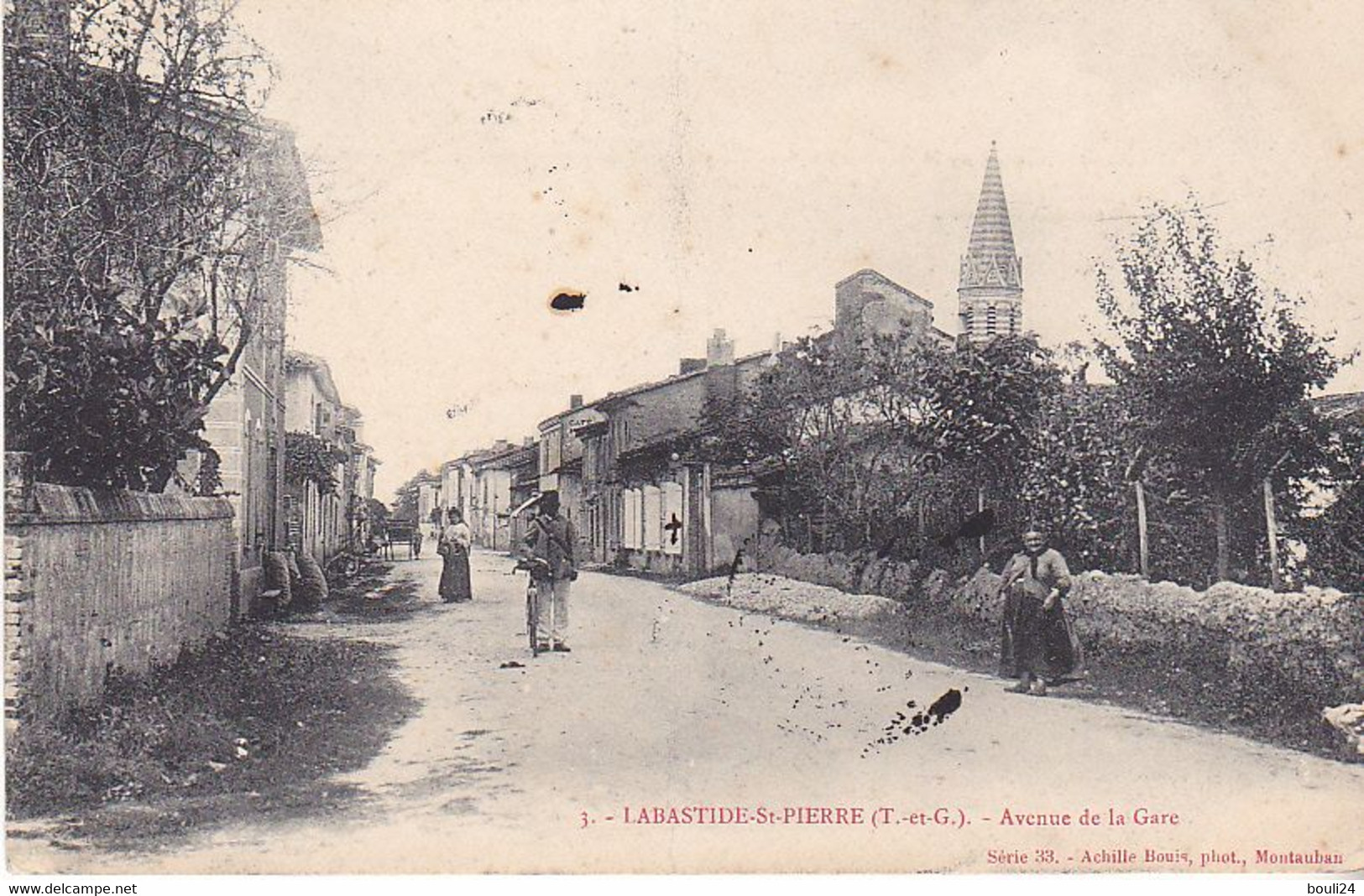 VIL-  LABASTIDE SAINT PIERRE EN TARN ET GARONNE AVENUE DE LA GARE CPA CIRCULEE - Labastide Saint Pierre