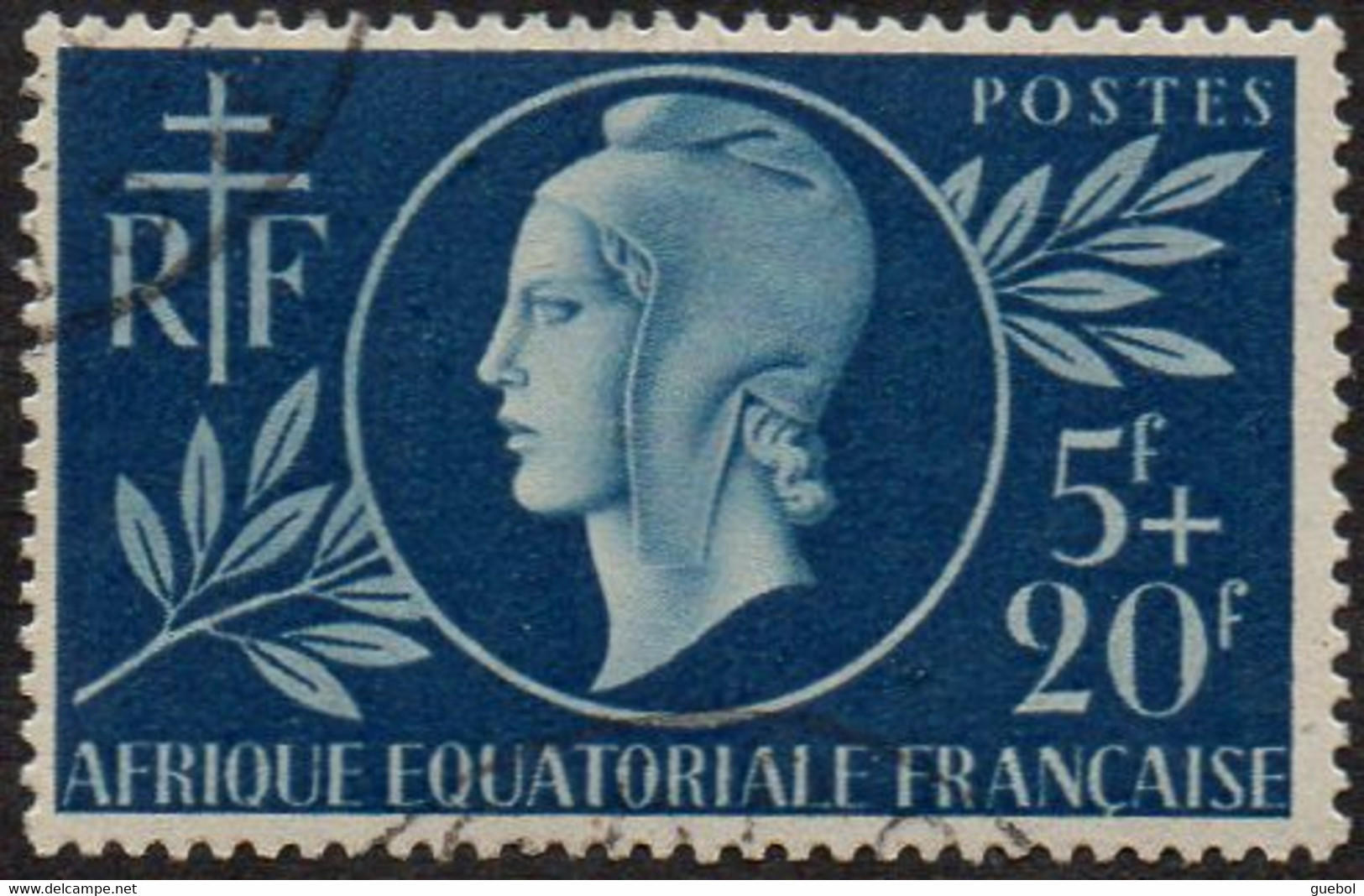 Détail De La Série Entraide Française Obl. Afrique Equatoriale N° 197 - Marianne De Dulac - 1944 Entraide Française