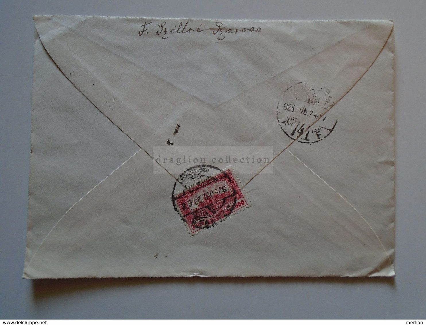 ZA343.9  Hungary -  Cover   1925  Sent  To  Széll Nővérek   Budapest   -  Cancel   Széllné, Szarvas - Autres & Non Classés