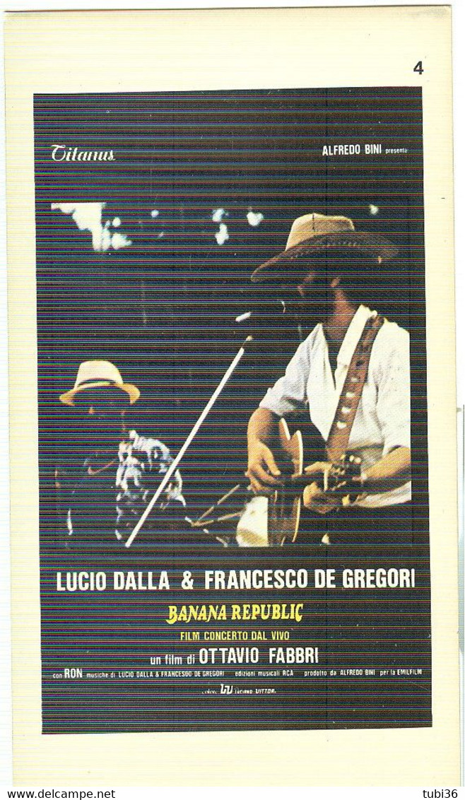 LUCIO DALLA E FRANCESCO DE GREGORI- CANTANTI E MUSICISTI, Colori FORMATO Cm. 7 X 12,50, - Affiches & Posters