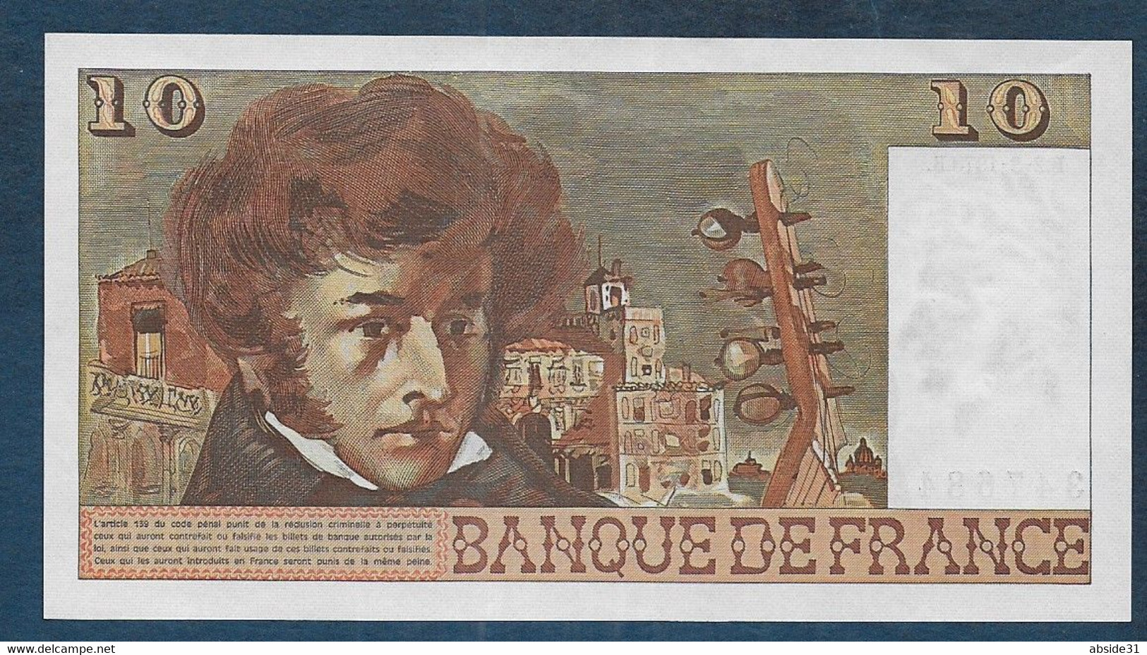 10 Francs  Berlioz  Du  2 - 3 - 1978 - 10 F 1972-1978 ''Berlioz''