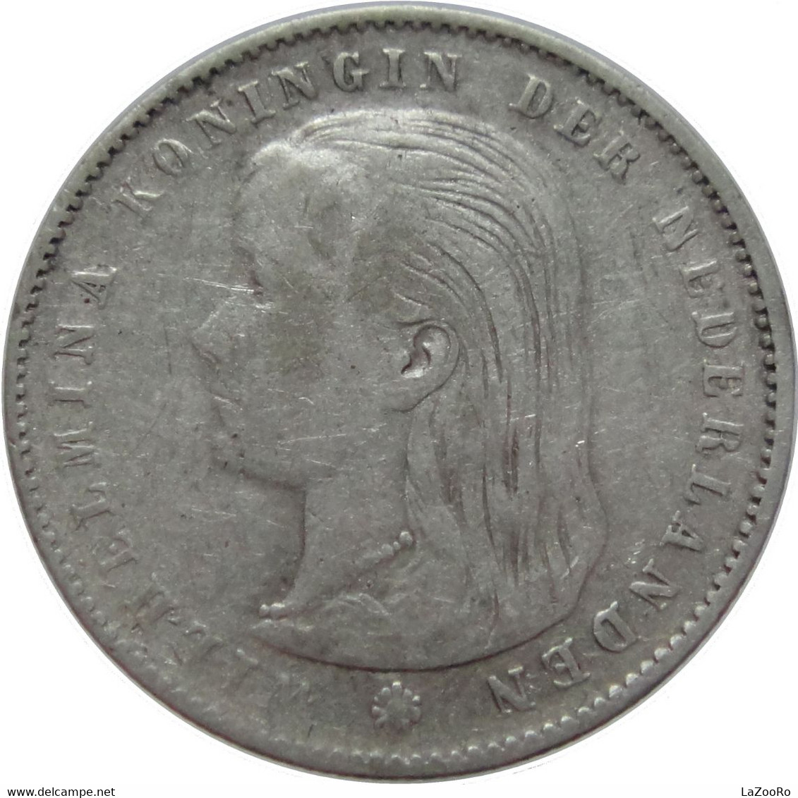 LaZooRo: Netherlands 25 Cents 1897 XF - Silver - 25 Cent