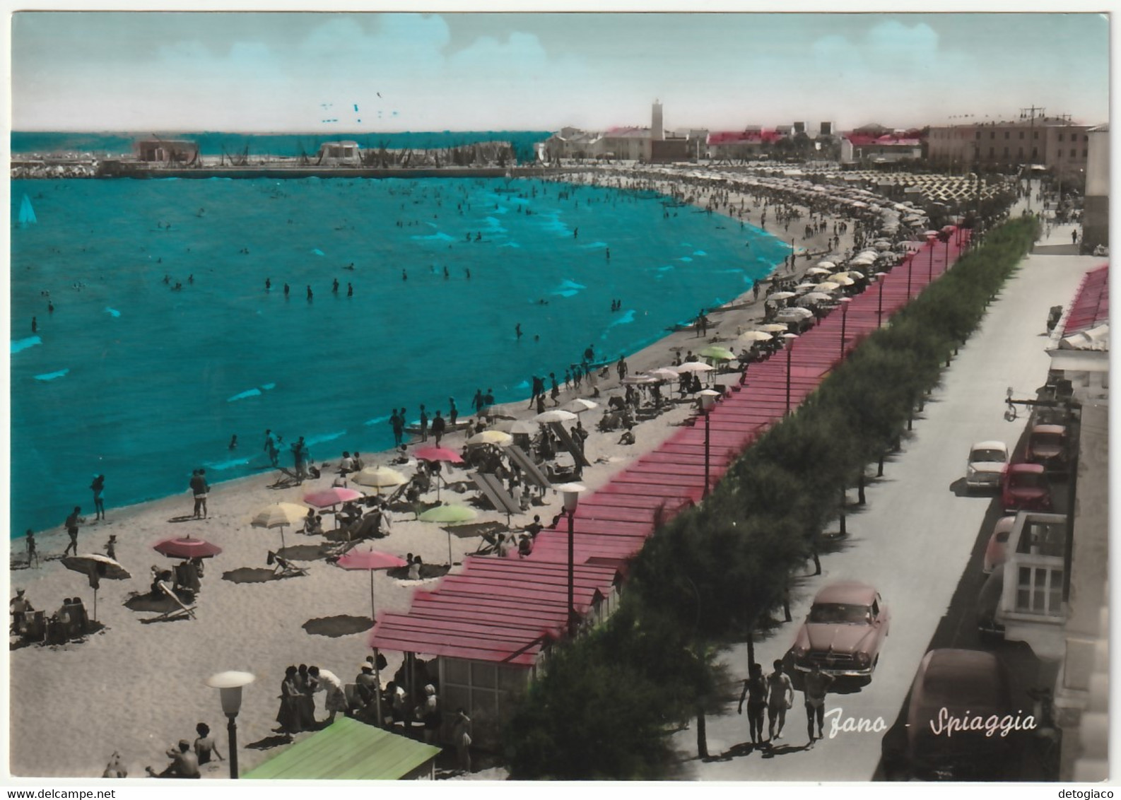 FANO PESARO - SPIAGGIA - AUTO D'EPOCA -54912- - Fano