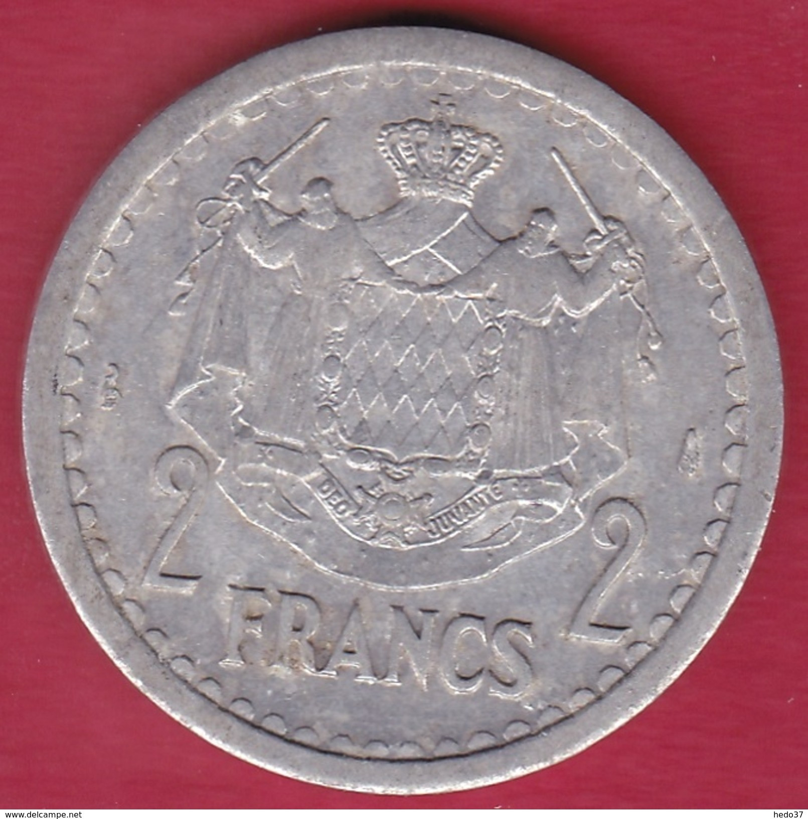 Monaco - Louis II - 2 Francs Aluminium (1943) - 1922-1949 Louis II