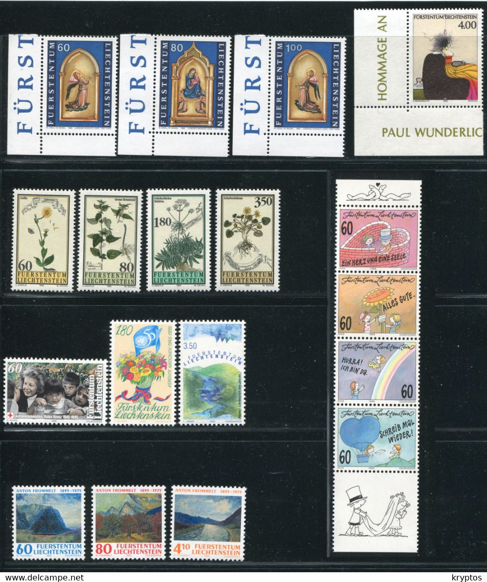 Liechtenstein. 1995 - 18 Stamps (MNH) - Lotti/Collezioni