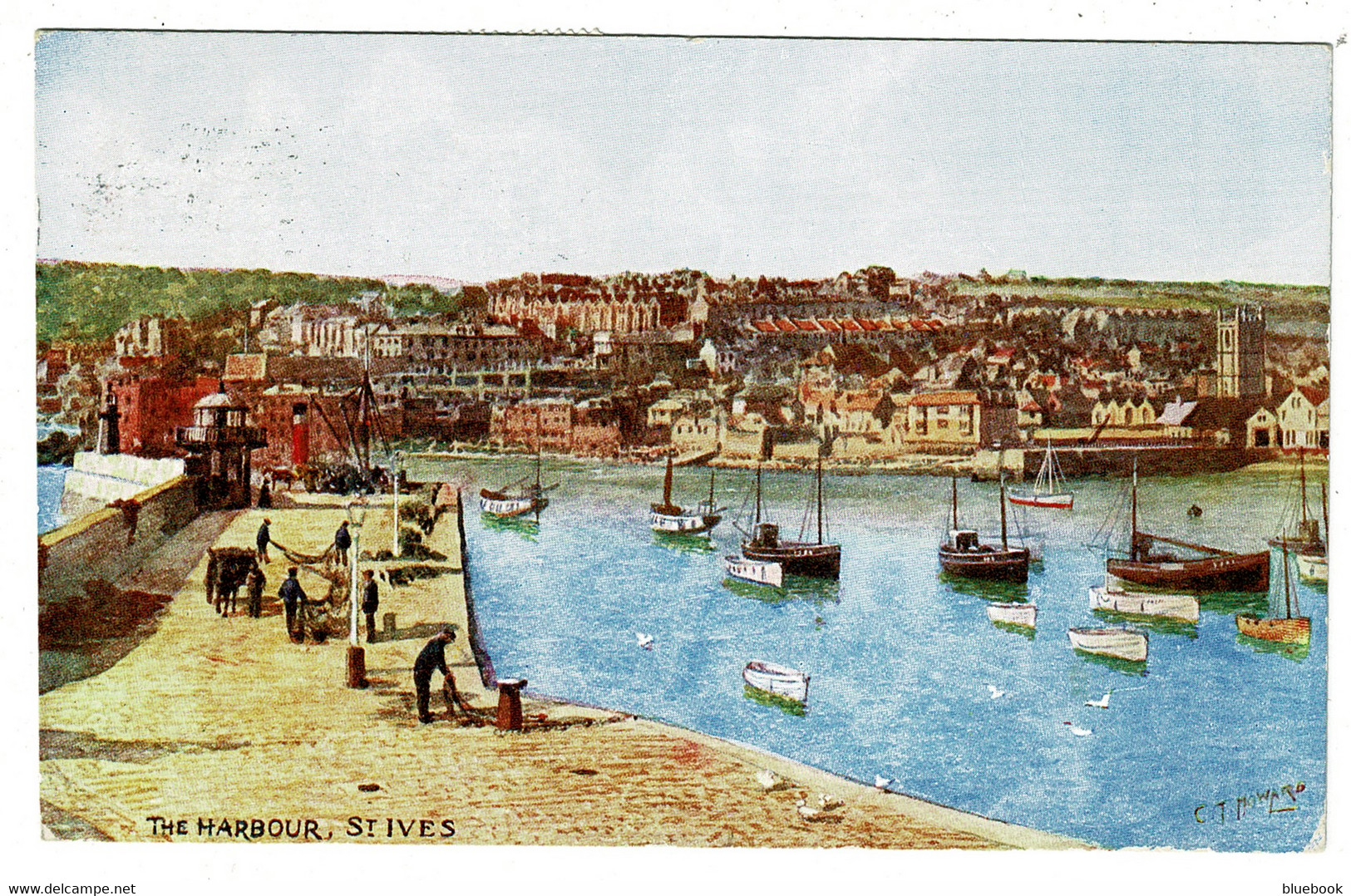 Ref 1455 - 1956 J. Salmpon Postcard - The Harbour - St Ives Cornwall - St.Ives