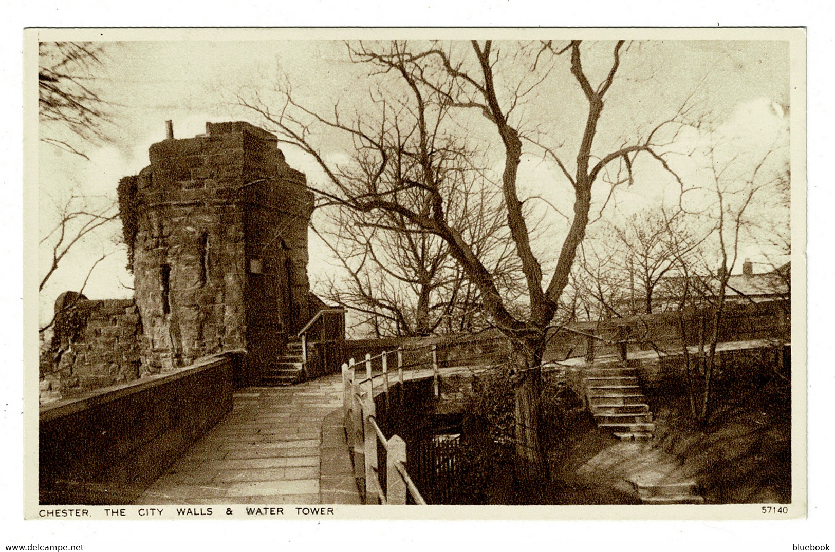 Ref 1456 - 2 X Postcards - City Walls & Water Tower - Castle & River - Chester Cheshire - Chester