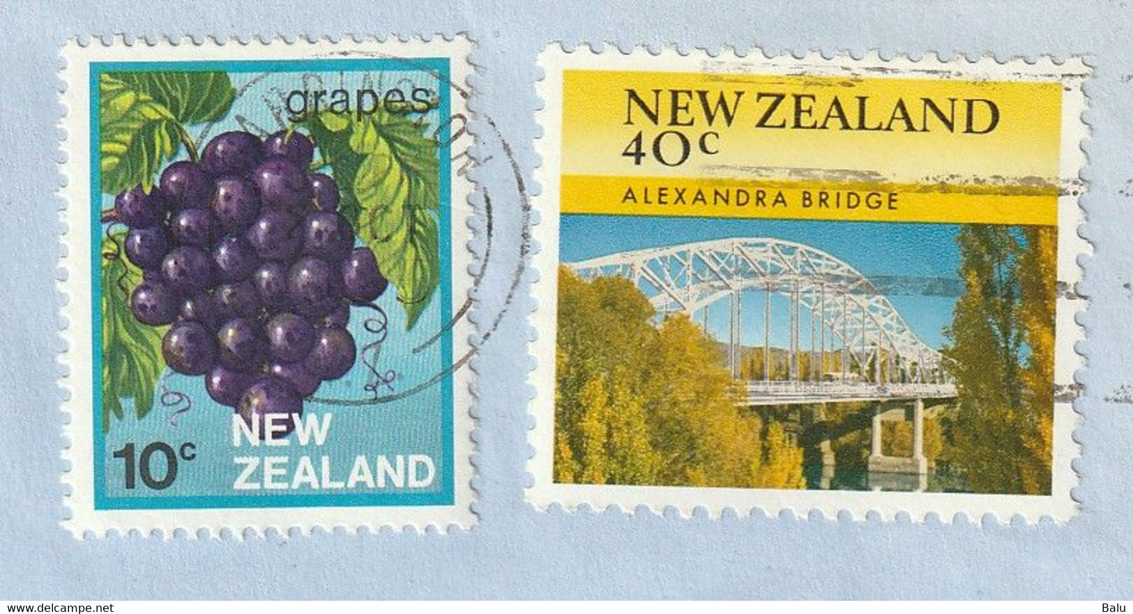 Neuseeland 1983/1985 Aerogramme, 40c Alexandra Bridge Scott 825 SG 1367 Yv 898, Grapes Michel Nr. 884 Scott 761, 2 Scans - Brieven En Documenten