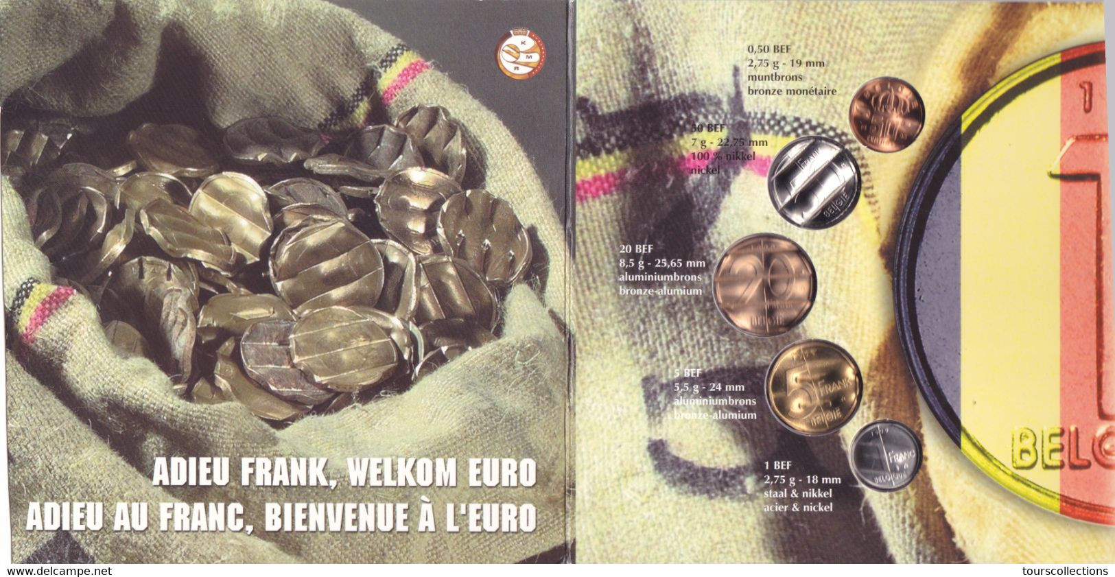 BU FDC BELGIQUE 2002 COIN CRUSHER Monnaies Albert II De 1998 Et 1999 Adieu Le Franc Bonjour L'Euro - FDC, BU, Proofs & Presentation Cases