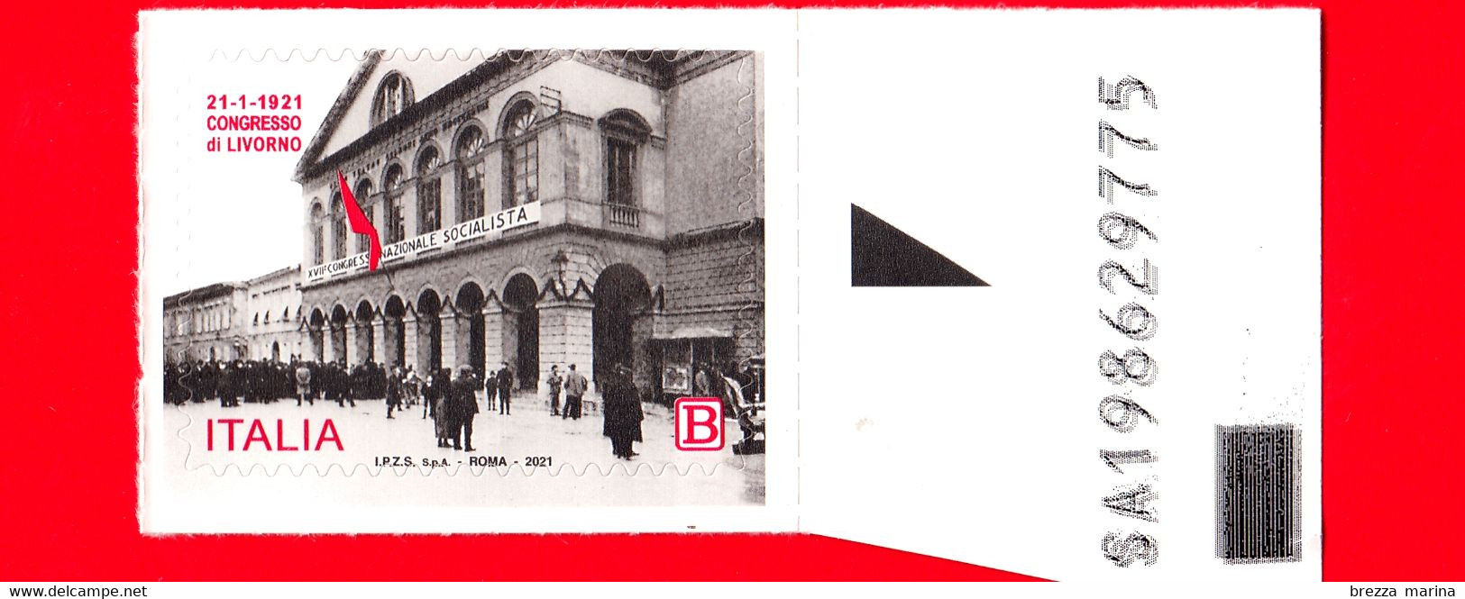 Nuovo - MNH - ITALIA - 2021 - 100 Anni Congresso Del Partito Socialista – Teatro Goldoni Di Livorno - B - Alfanumerco - 2021-...: Mint/hinged