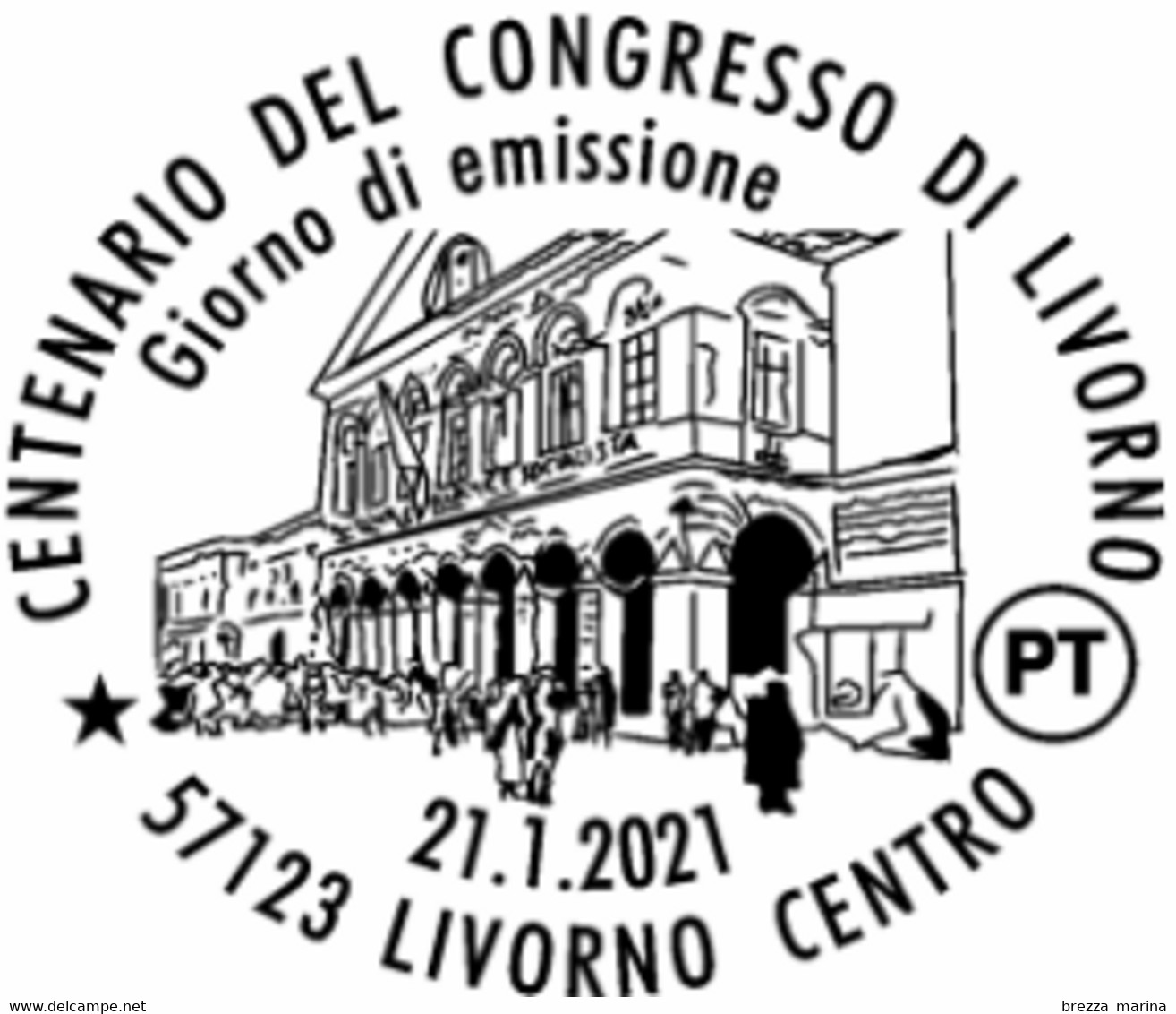 Nuovo - MNH - ITALIA - 2021 - 100 Anni Congresso Del Partito Socialista – Teatro Goldoni Di Livorno - B - Alfanumerco - 2021-...: Nieuw/plakker