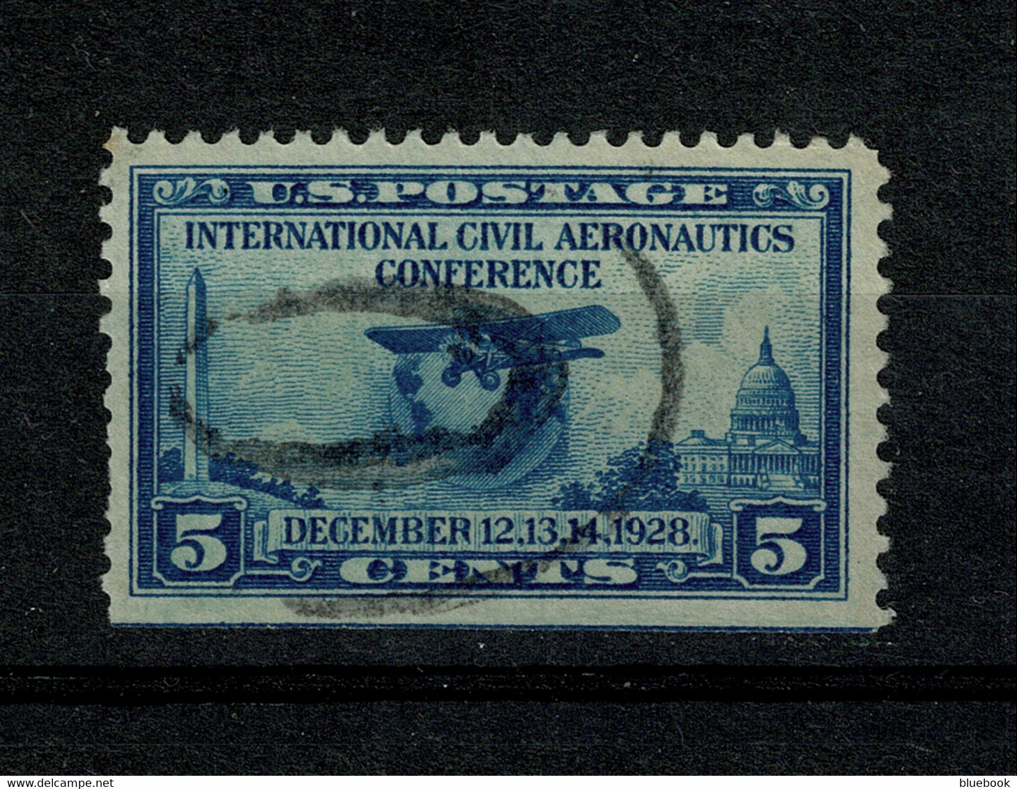 Ref 1457 - 1928 USA - 5c Civil Aeronautics Conference Used Stamp - SG 653 - Usados