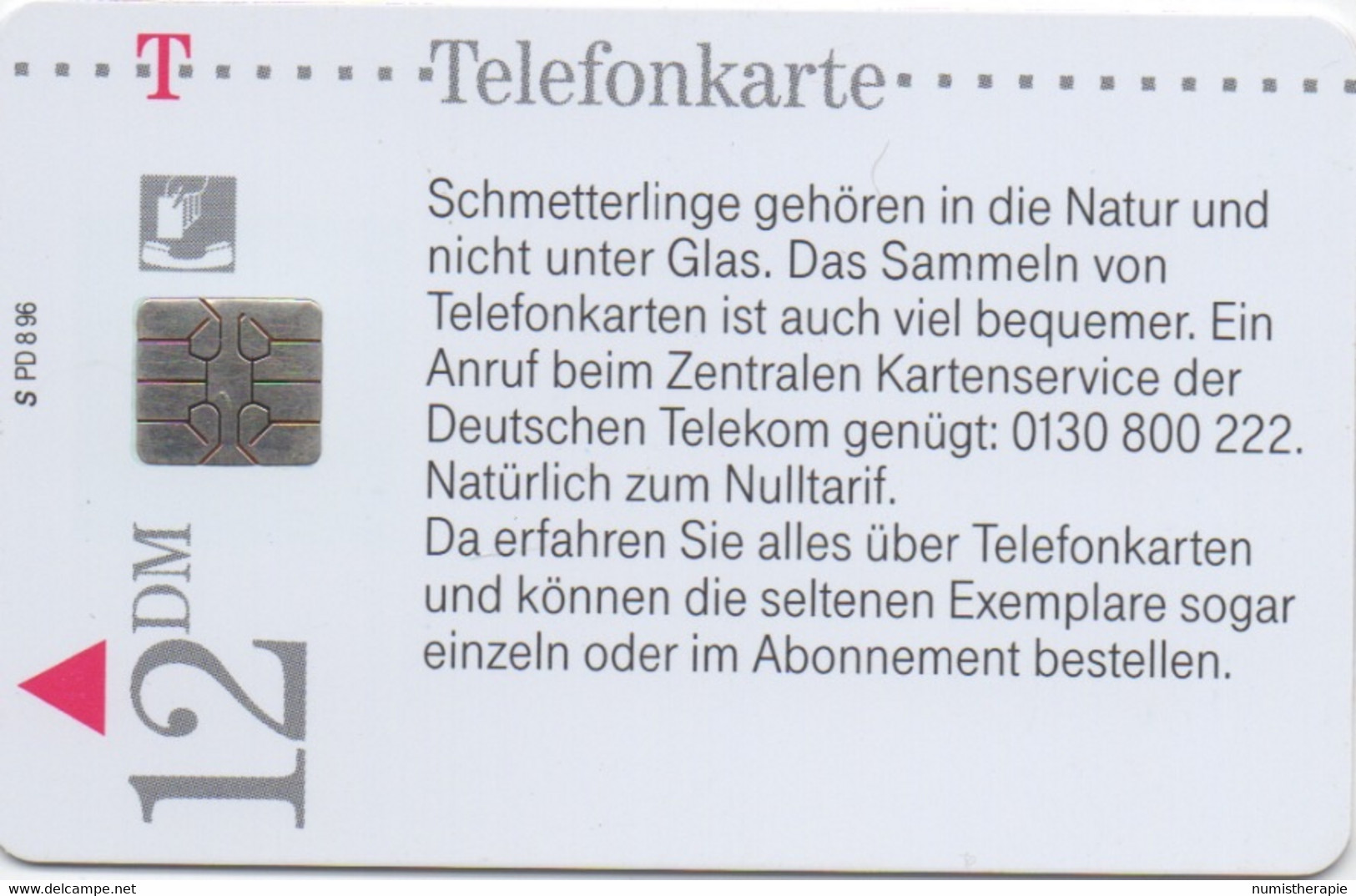 Rettet Die Schmetterlinge, Sammelt Telefonkarten ! 1996 - Otros & Sin Clasificación