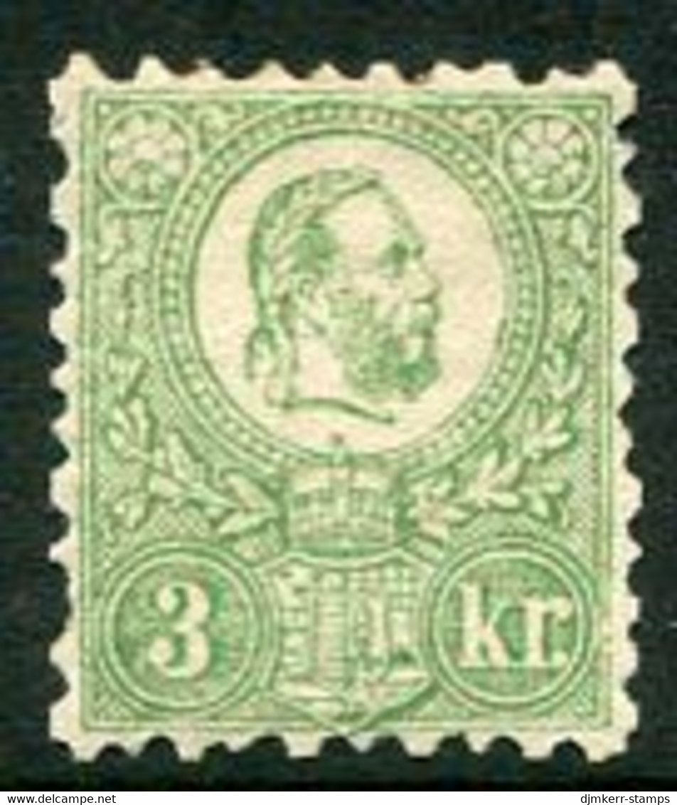 HUNGARY 1871 3k.  Lithographed, LHM / *.  Michel 2 - Nuovi