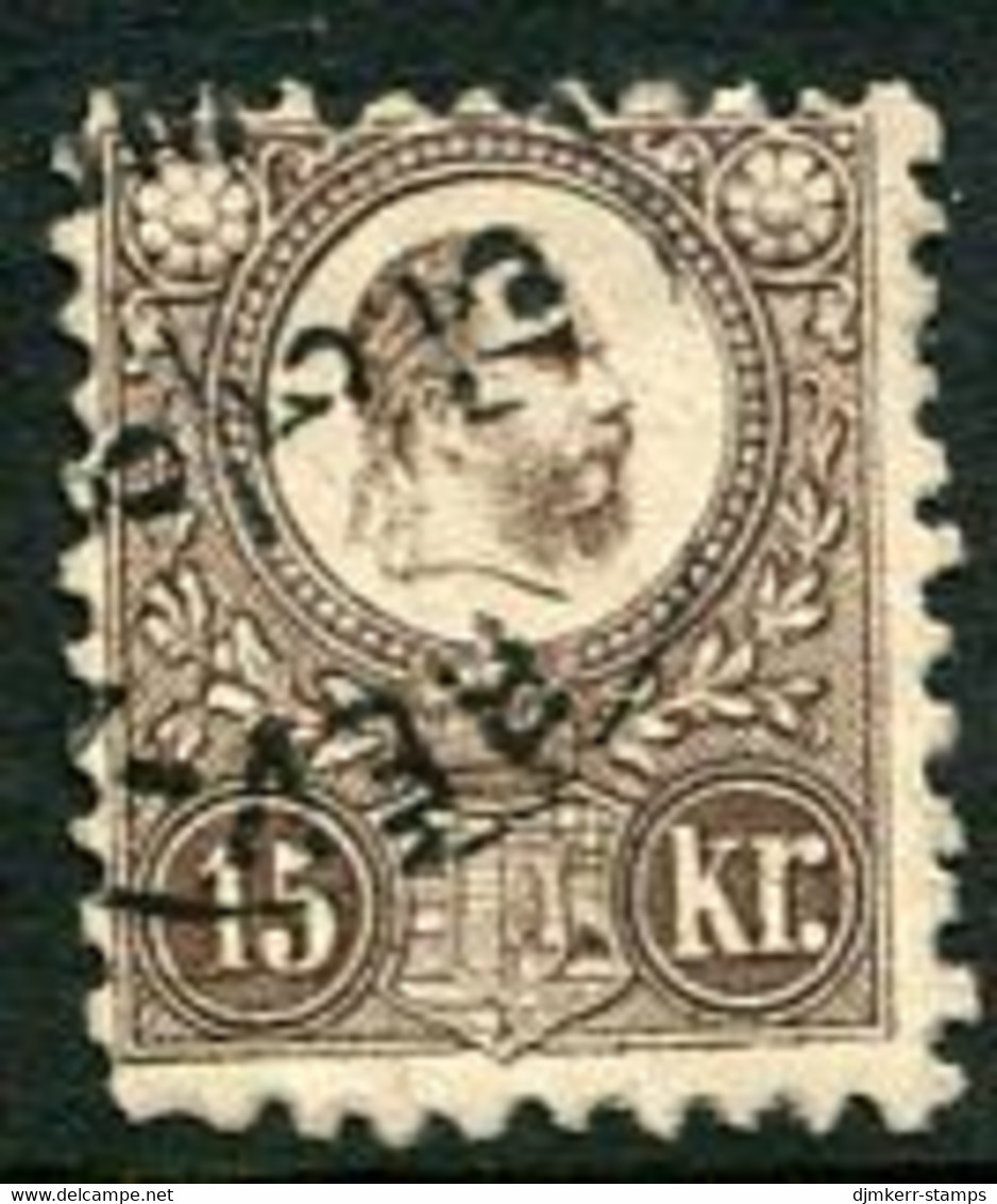 HUNGARY 1871 15k Blackish-brown Engraved, Fine Used.  Michel 12b - Usati