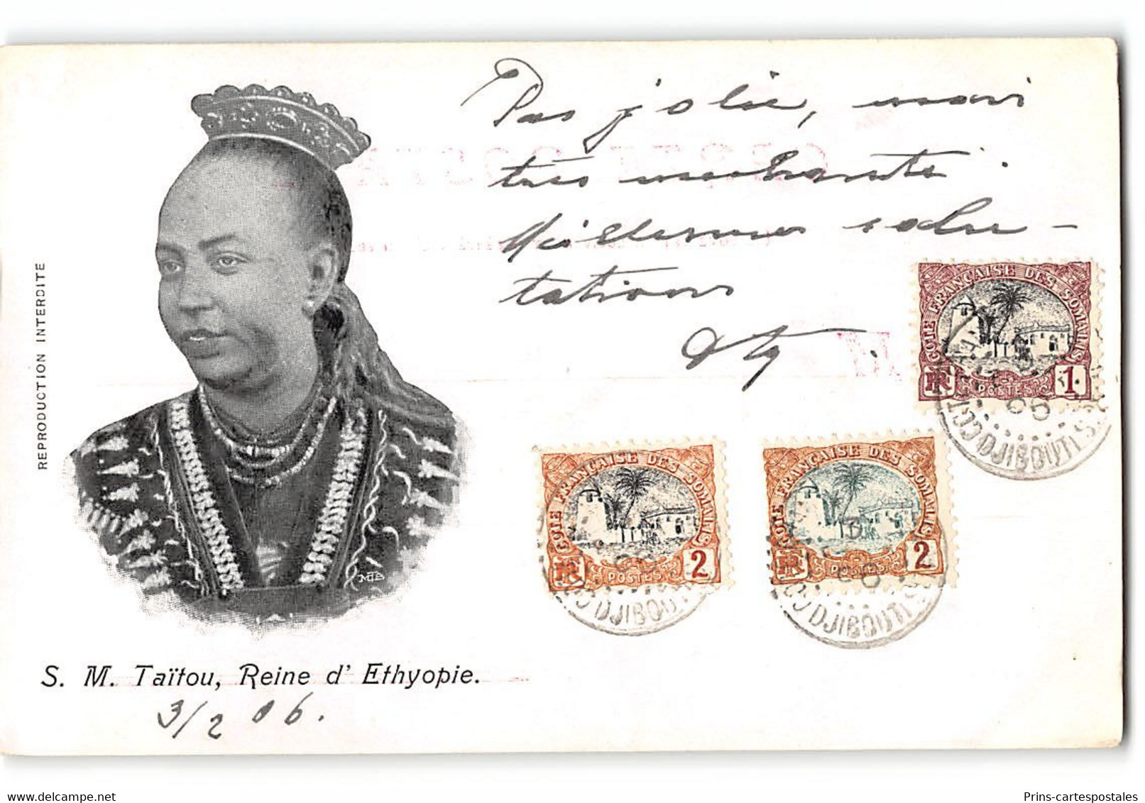 CPA Ethiopie - S.M Taïtou, Reine D'Ethiopie - Ethiopia