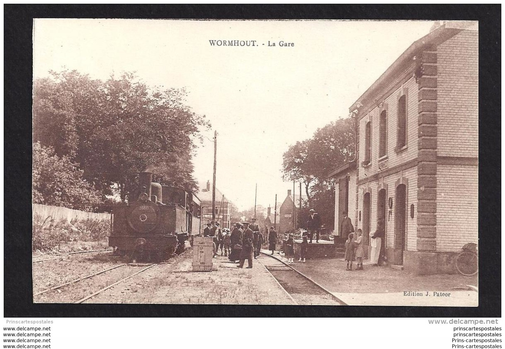 CPA 59 Wormhout La Gare Et Le Train Tramway Ligne De Herzeele Bollezeele Saint Momelin - Wormhout