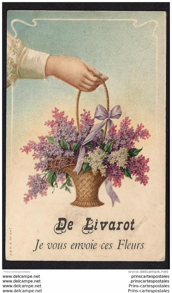 CPA 14 De Livarot Je Vous Envoie Ces Fleurs - Livarot