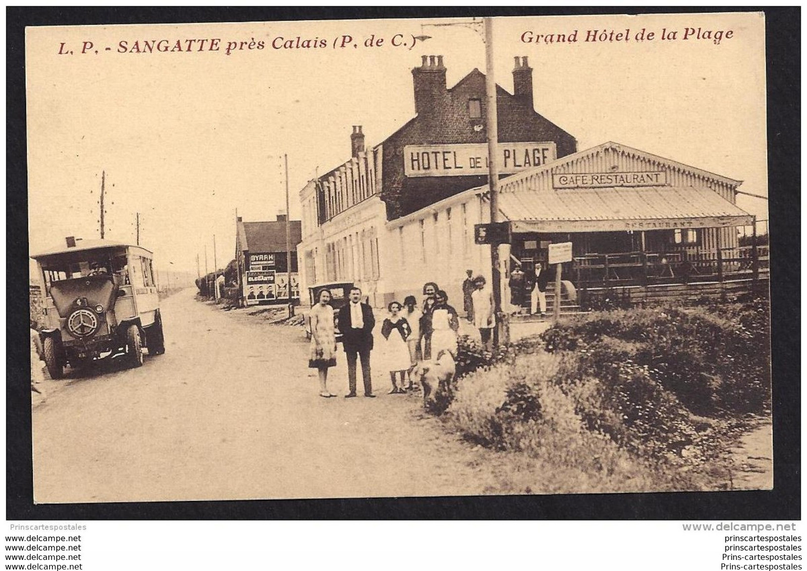 CPA 62 Sangatte Près Calais Grand Hotel De La Plage - Sangatte