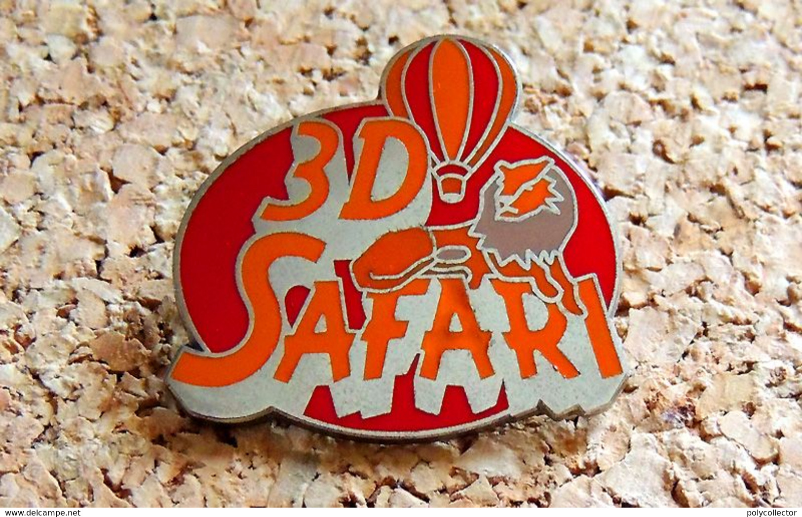 Pin's BALLON MONTGOLFIERE - 3D SAFARI Lion - émaillé à Froid époxy - Fabricant LA BOITE A PIN'S - Avions