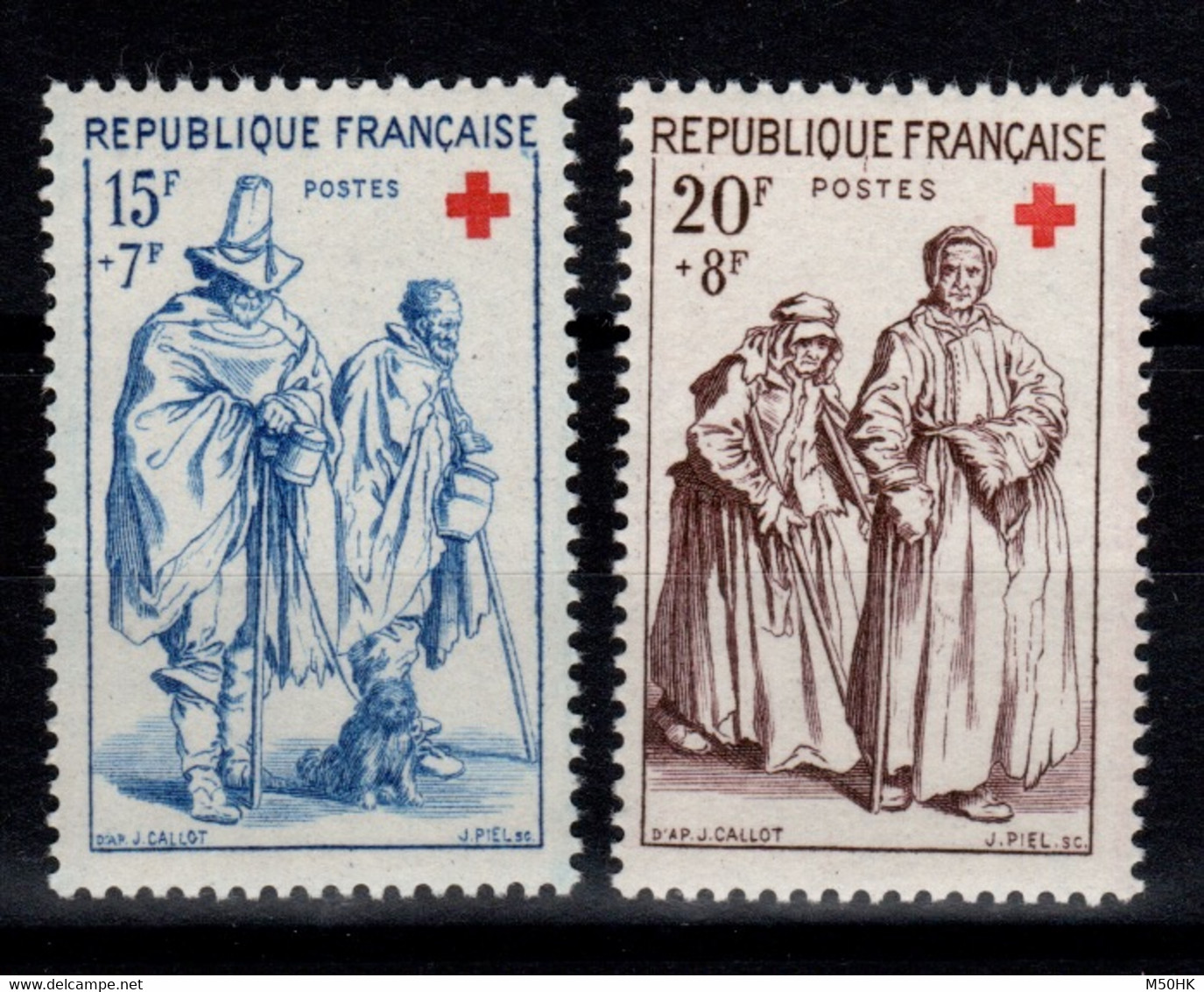 Croix Rouge 1957 YV 1140 & 1141 N** Cote 11 Euros - Unused Stamps