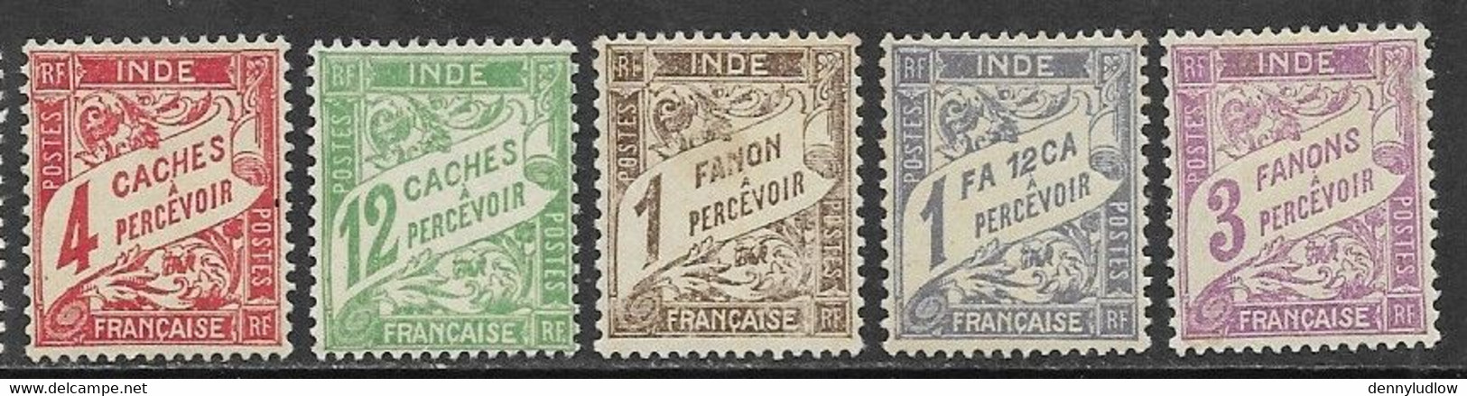 French India     1929   Sc#J15-6, J18   Better Dues  MLH   2016 Scott Value $4.60 - Ongebruikt