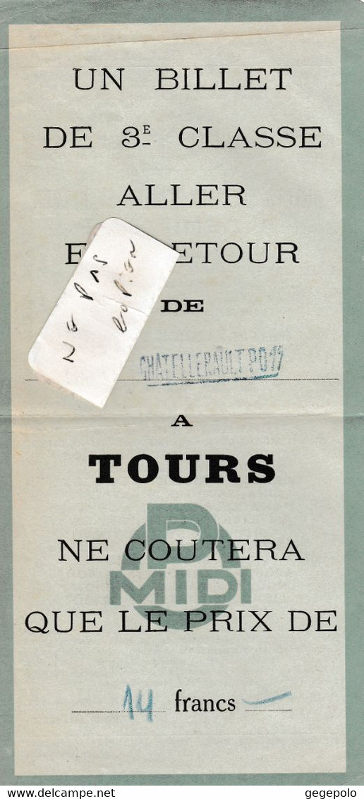 37 - TOURS -  Grande Semaine De Tours Du 12 Et 19 Mai 1935  -  Format 22,5 Cm X 10,5 Cm - Verkehr & Transport