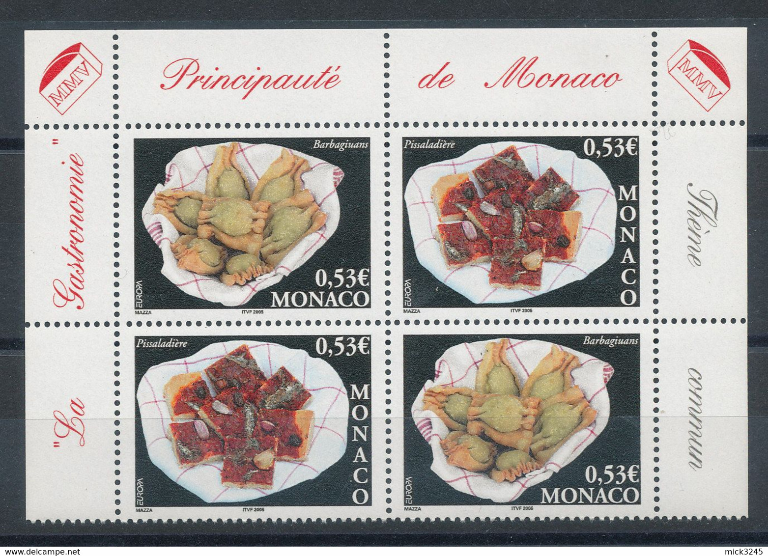 Monaco N°2491 Et 2492** X2  Europa - La Gastronomie - Neufs