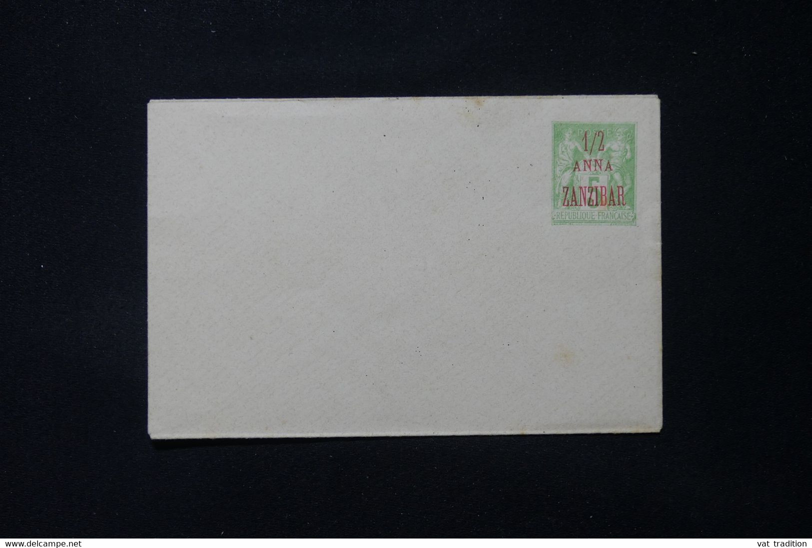 ZANZIBAR - Entier Postal Sage Surchargé ( Enveloppe ), Non Circulé - L 86681 - Covers & Documents