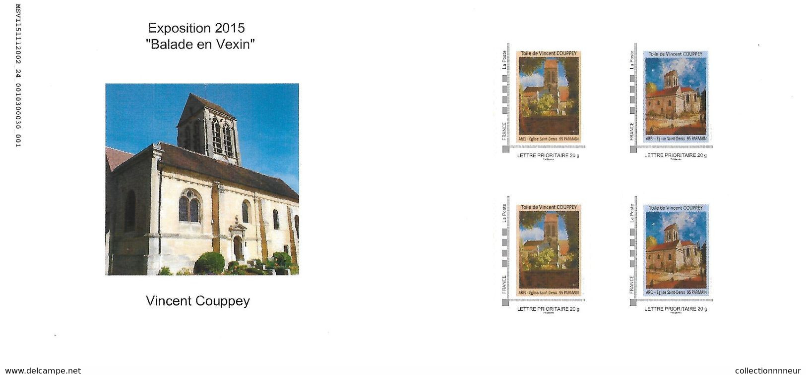 FRANCE CARNET COLLECTOR BALADE EN VEXIN EGLISE ST DENIS  NON PLIE TB VOIR SCANS - Collectors