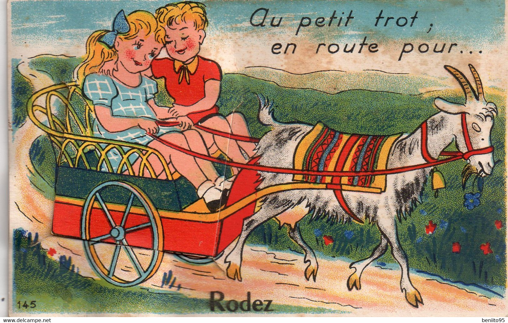 CARTE à SYSTEME De RODEZ - Au Petit Trot En Route Pour... - Rodez
