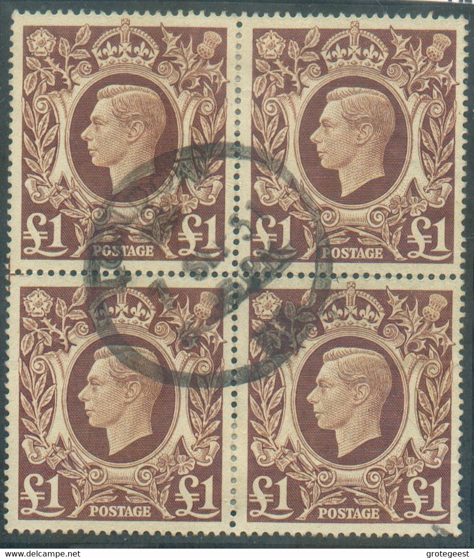 N°245 - 1£ En Bloc De 4, Oblitéré.   TB  - 17204 - Used Stamps