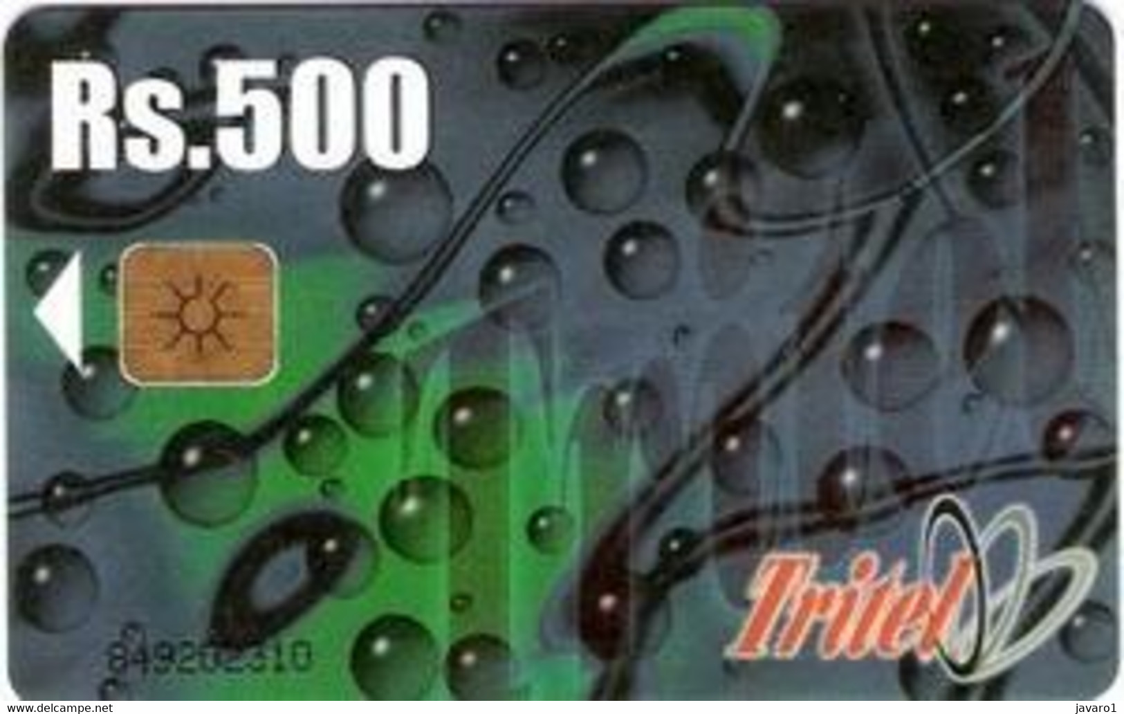 TRITEL : TRI09 500 Abstract Design (Black Ctrl In Front) USED - Sri Lanka (Ceylon)