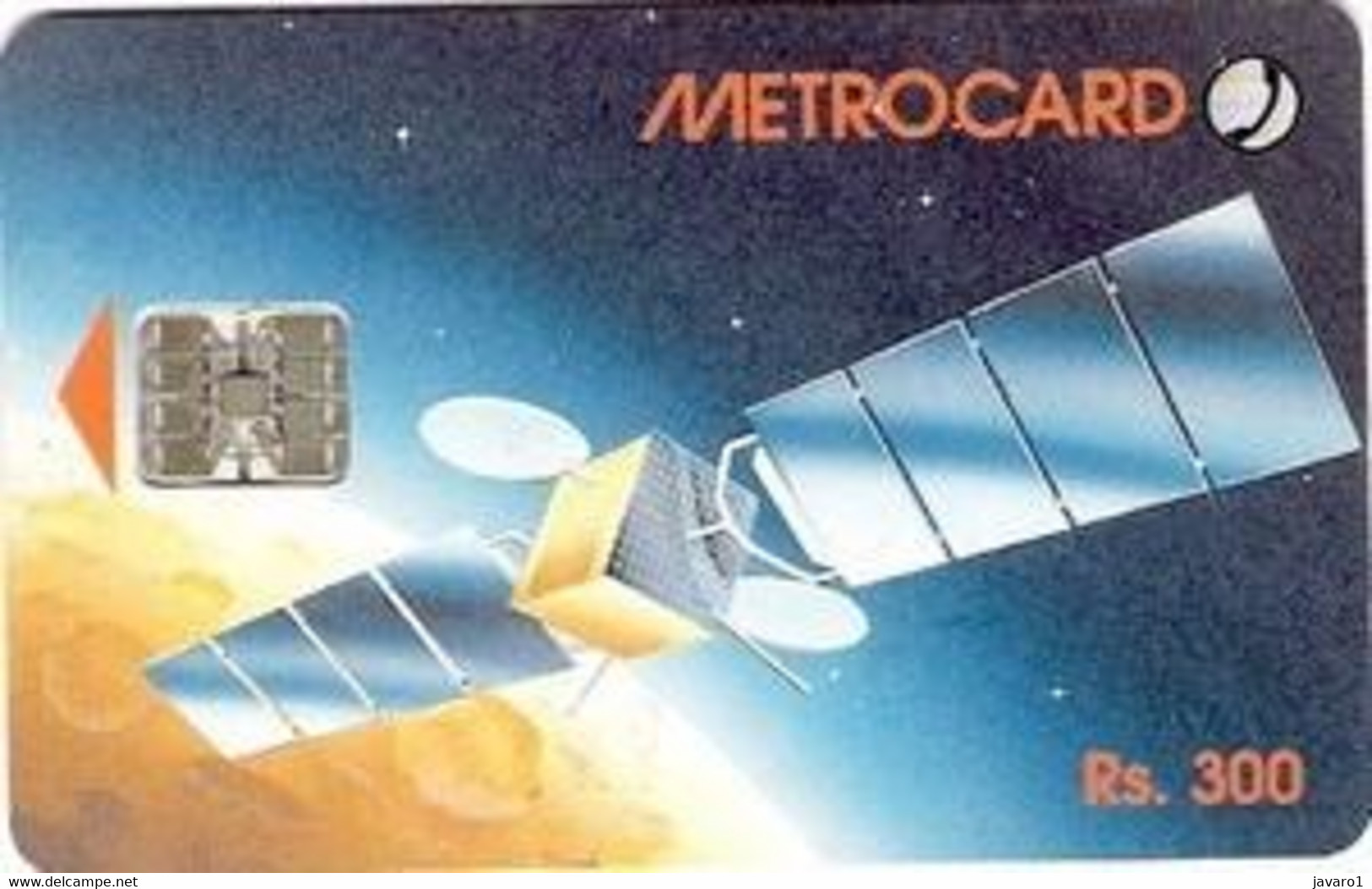 METROCARD : MET049 300 Satellite / Red No Batchnumber USED - Sri Lanka (Ceylon)