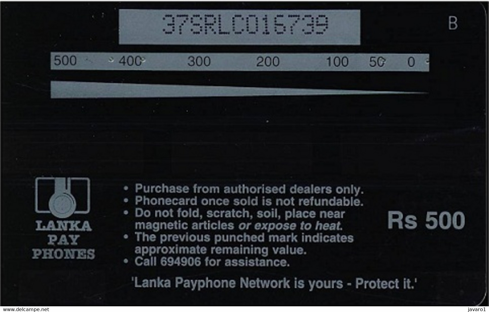 SRILANKA : 37C 500 DHL Worldwide Network USED - Sri Lanka (Ceylon)