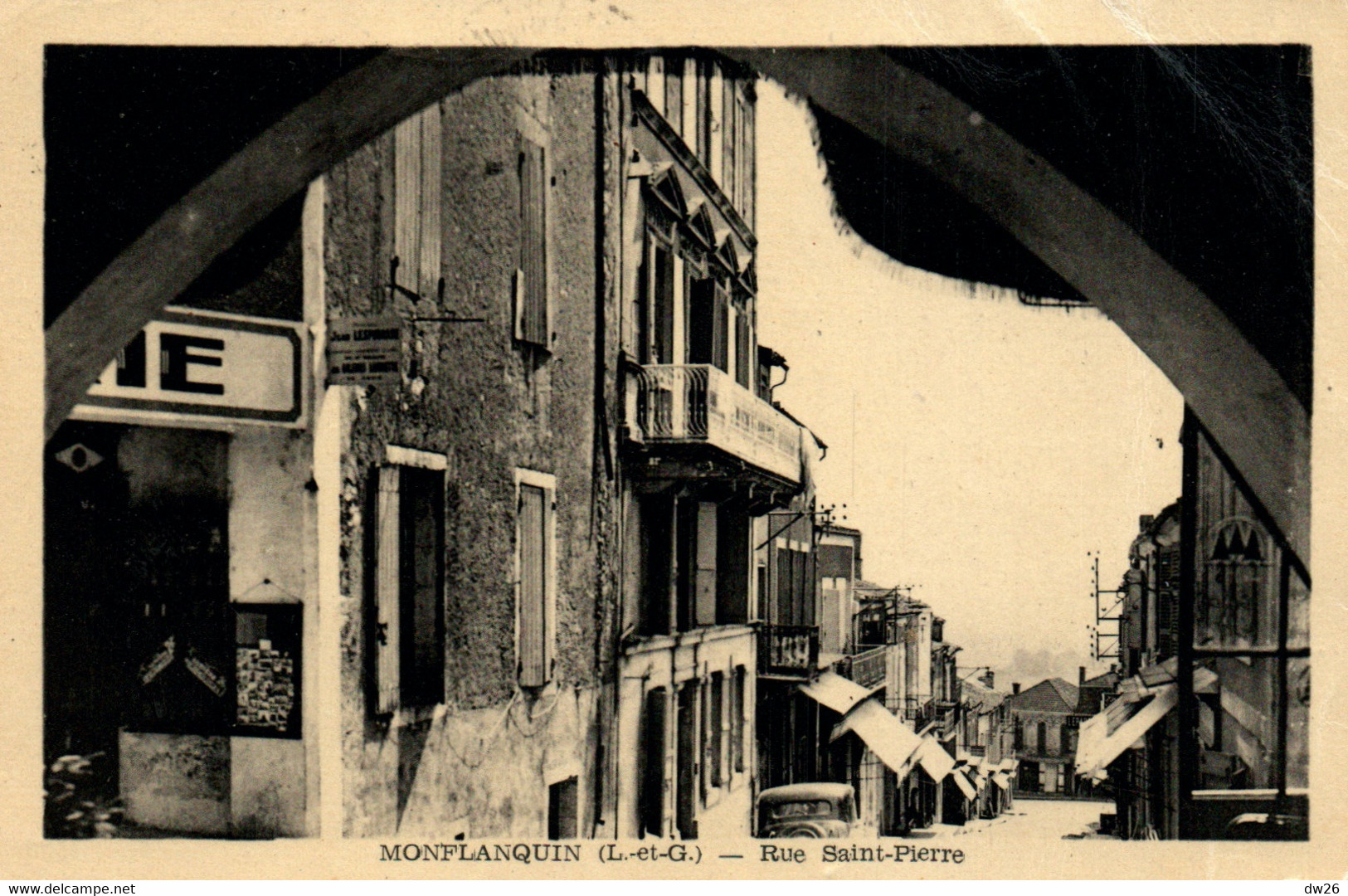 Monflanquin (Lot-et-Garonne) Rue St Saint-Pierre - Edition Le Gouyou - Carte Vernie De 1958 - Monflanquin