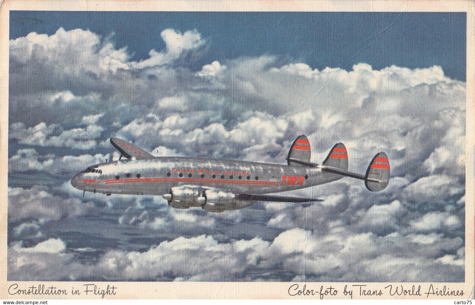 Transports - Avions - Compagnie Aérienne TWA - Constellation - Postmarked Roma 1951 - 1946-....: Modern Tijdperk