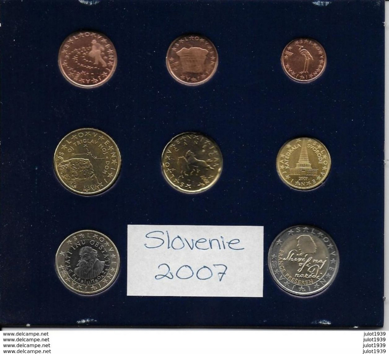 EURO   2007 .   SLOVENIE ..-- 2007 .  Série Complète 2007 . SUPERBE . - Slovenia