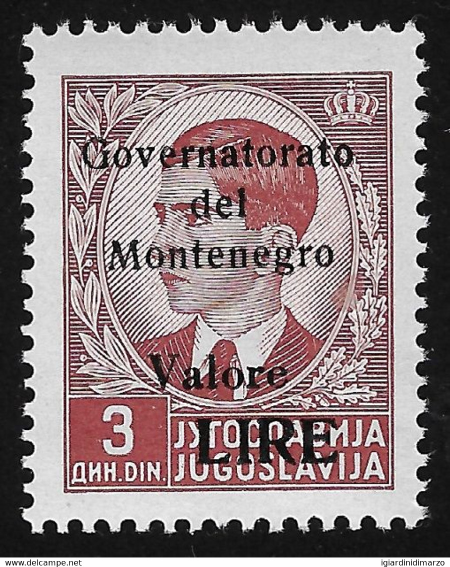 ITALIA OCCUPAZIONI - MONTENEGRO - 1942:valore Da 3 D. Nuovo Stl Con Soprastampa - In Ottime Condizioni. - Montenegro