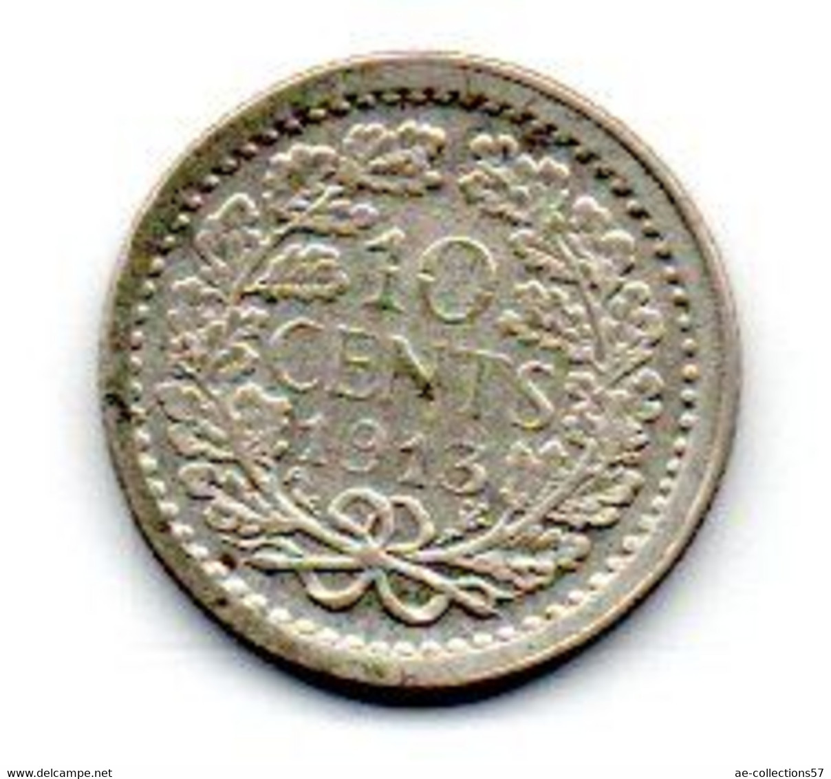 Pays -Bas - 10 Cents 1913 - TB+ - 10 Cent