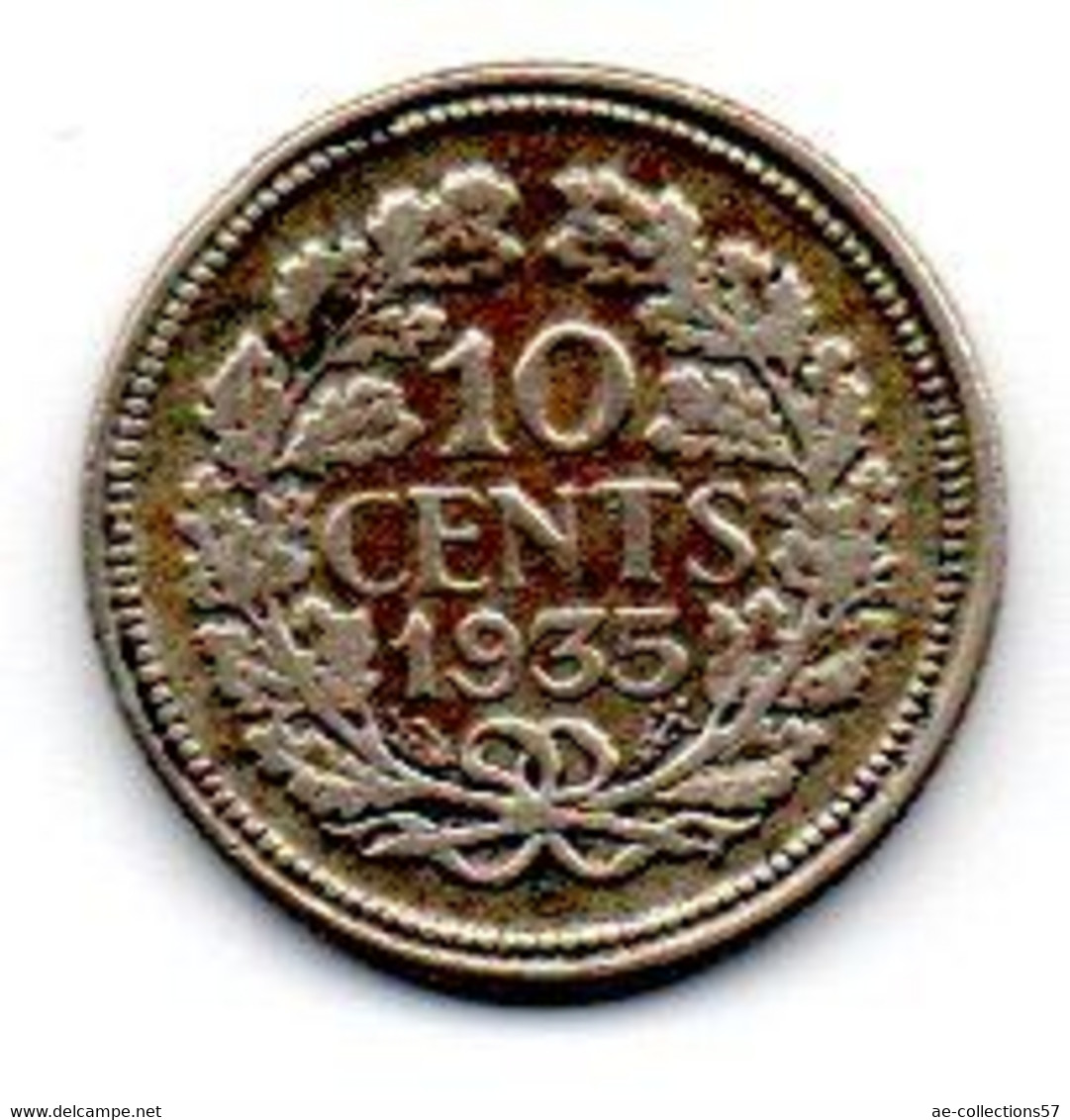 Pays -Bas - 10 Cents 1935- TB+ - 10 Centavos