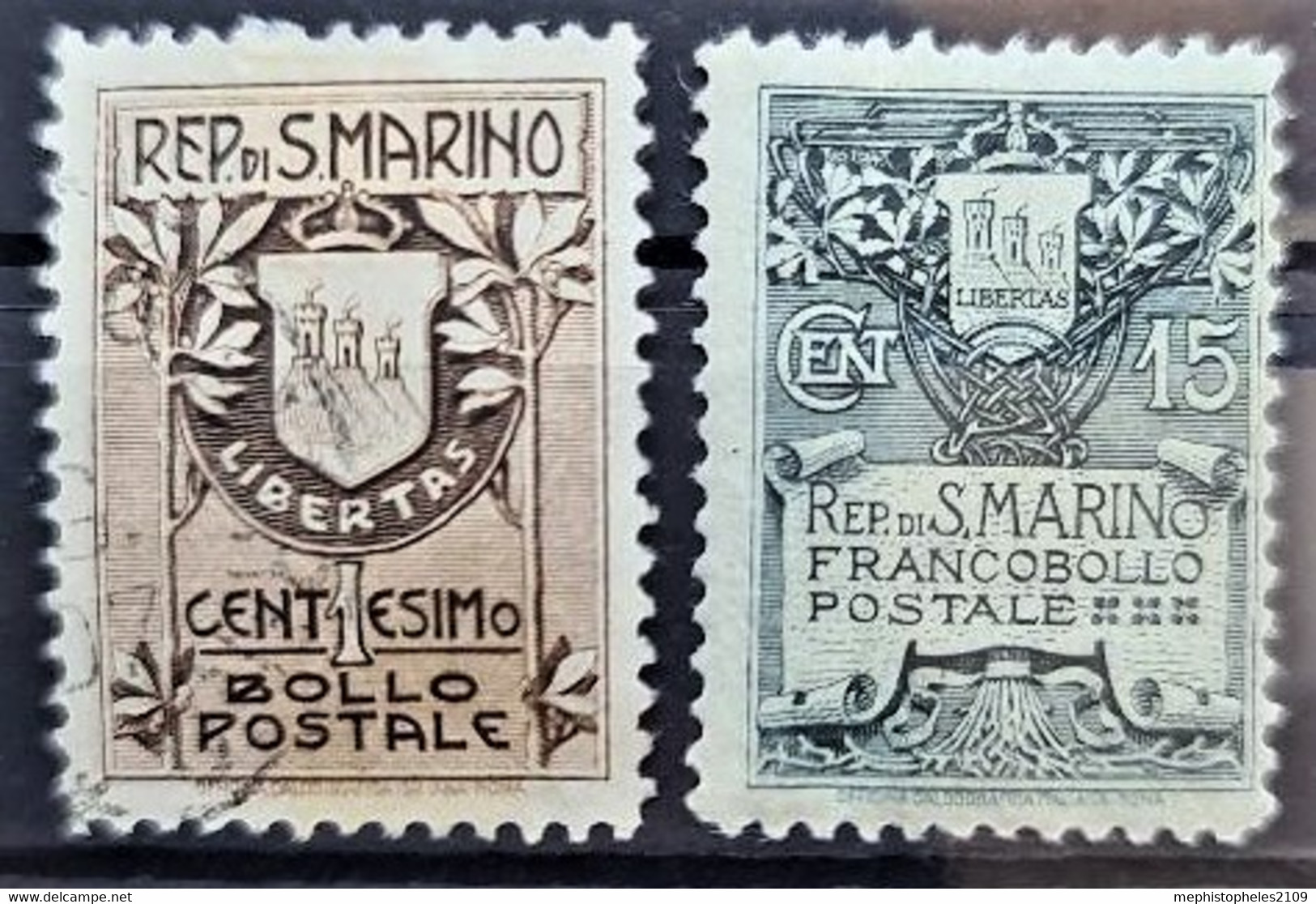 SAN MARINO 1907 - MLH/canceled - Sc# 78, 79 - Gebruikt