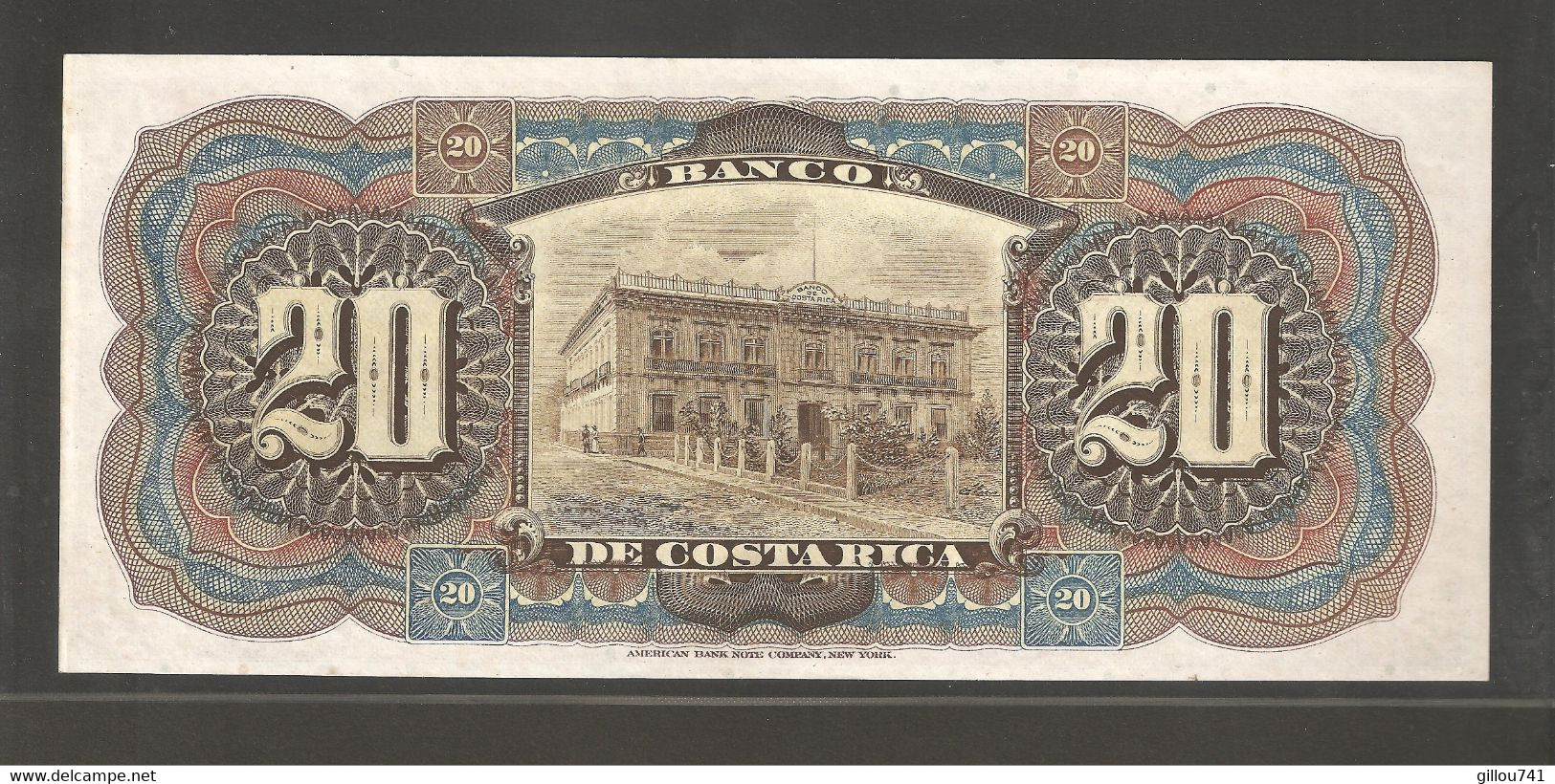 Costa Rica, 20 Costa Rican Colón, 1901 - Costa Rica