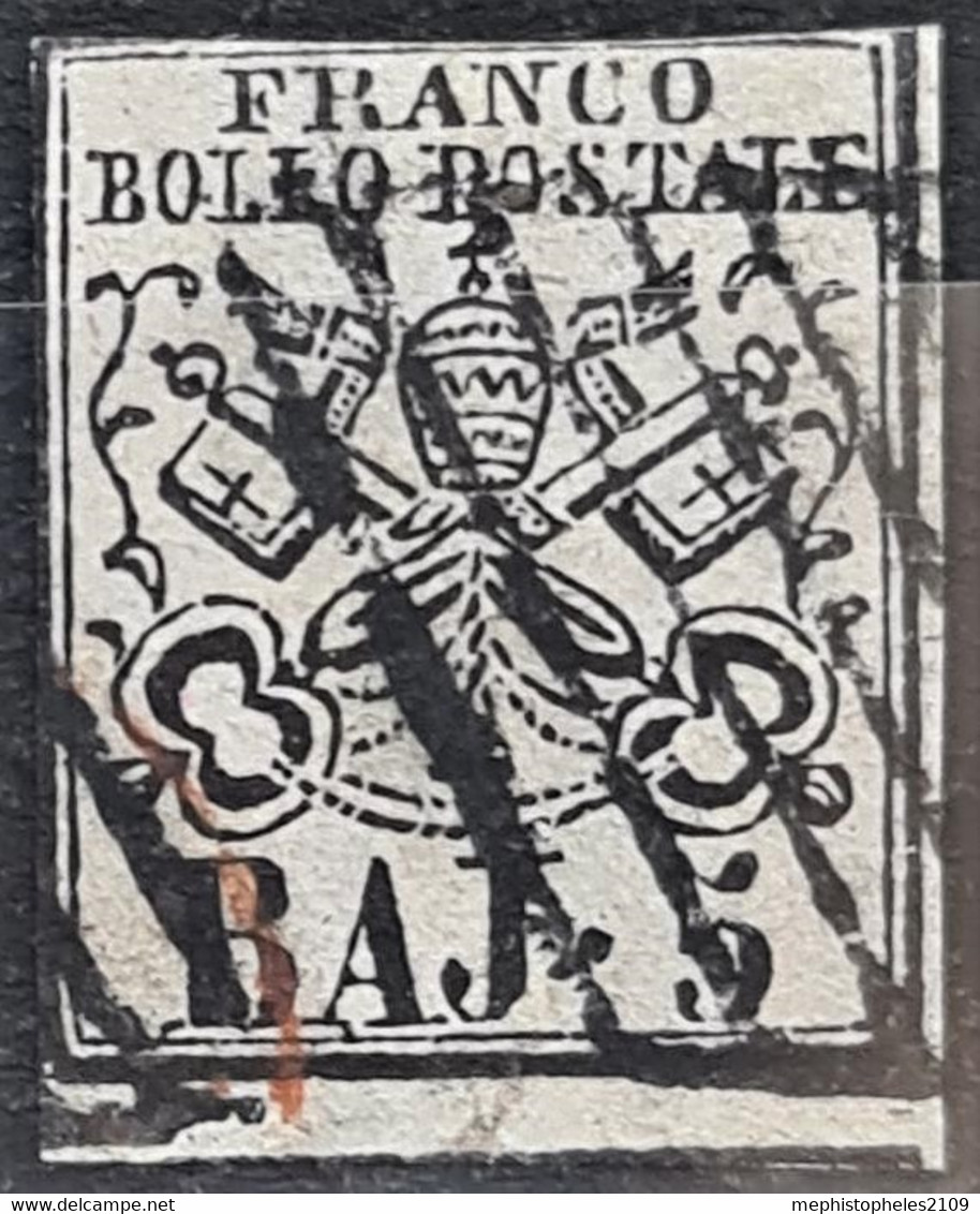 ROMAN STATES 1852 - Canceled - Sc# 6a - 5b - Etats Pontificaux