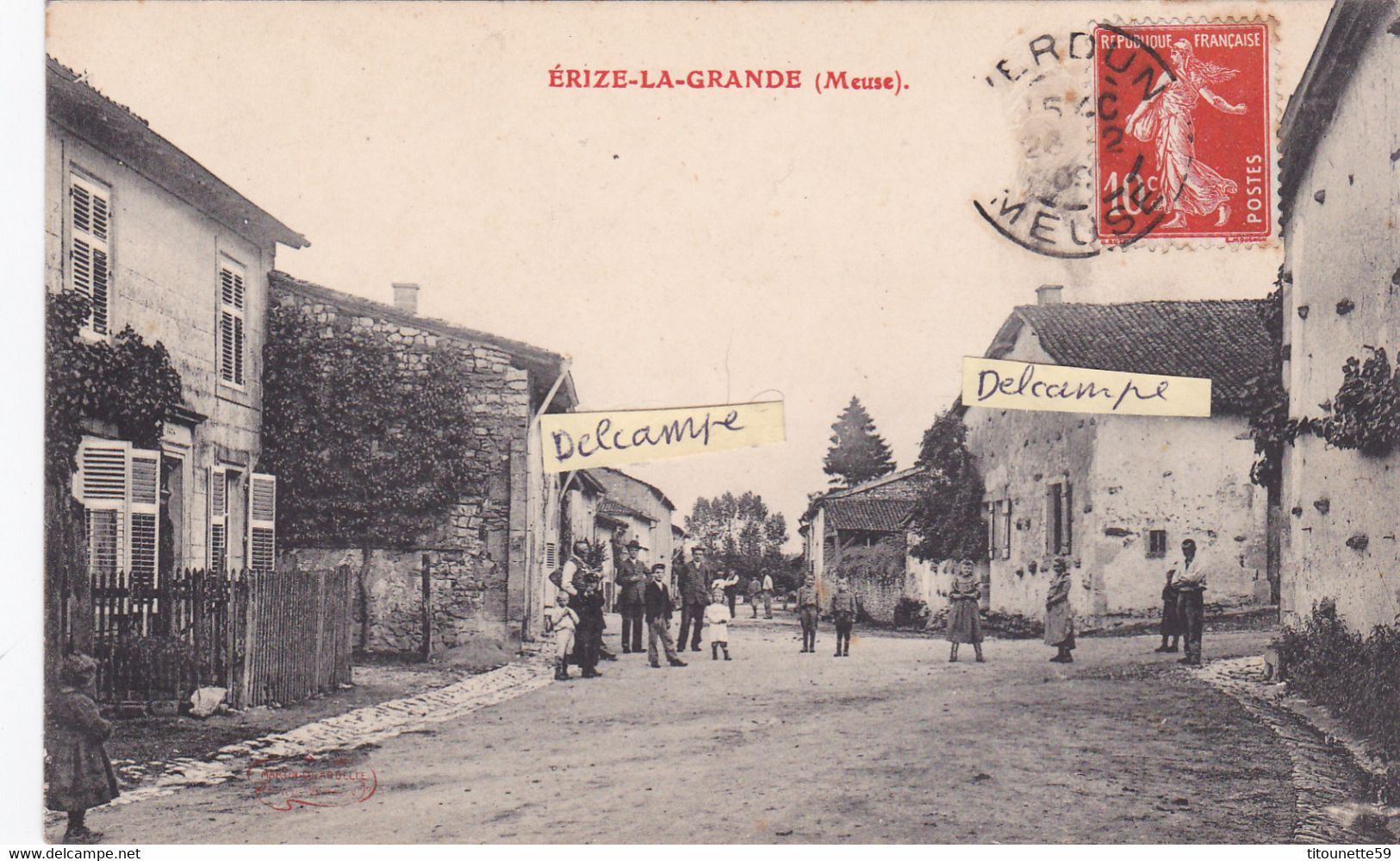 55- ERIZE-LA-GRANDE (MEUSE)-ANIMEE- Ecrite-TIMBREE- 27 Février 1909        (27/1/21) - Other & Unclassified