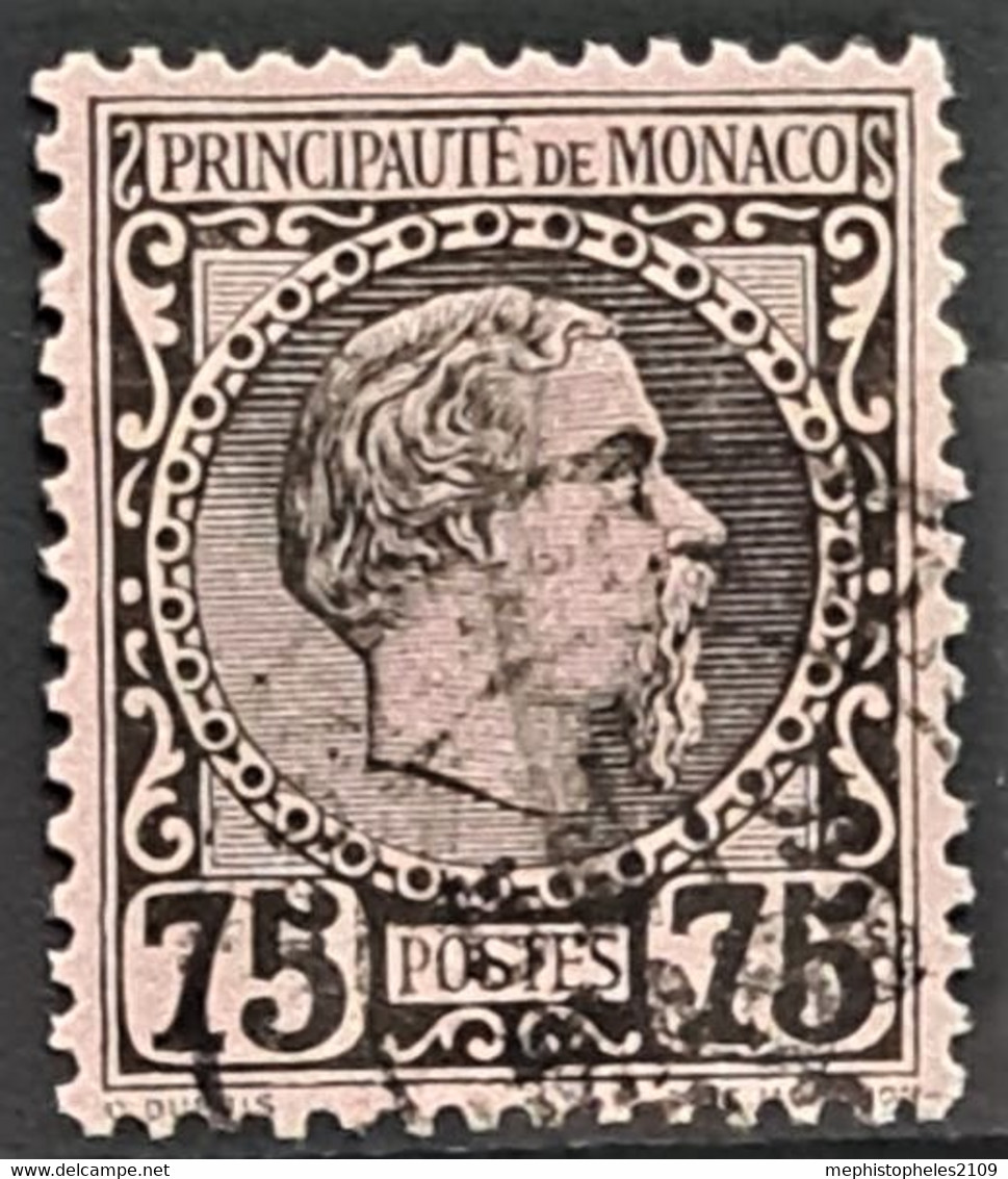 MONACO 1885 - Canceled - Sc# 8 - 75c - Used Stamps